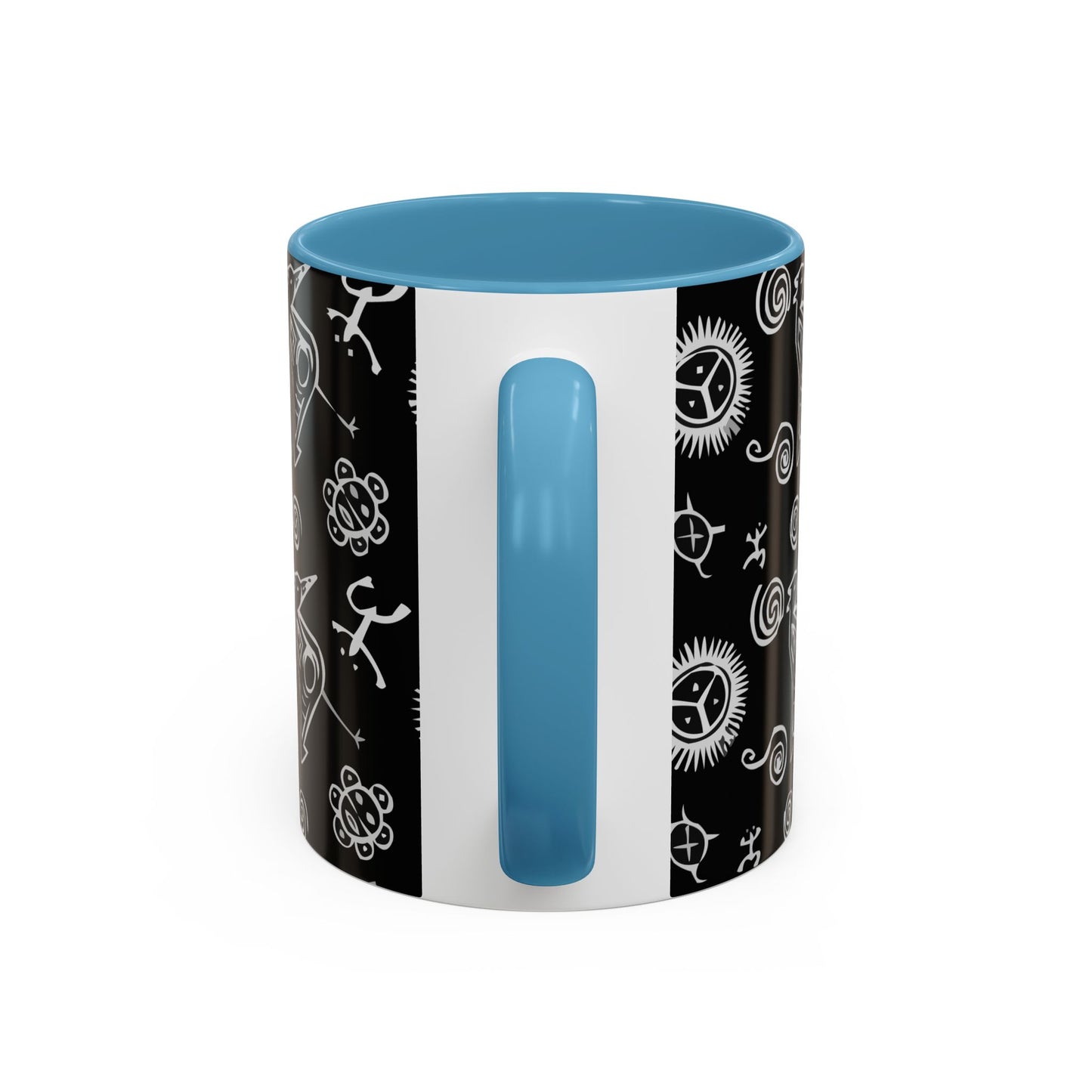 Taino Symbols, Colorful Accent Mugs, 11oz