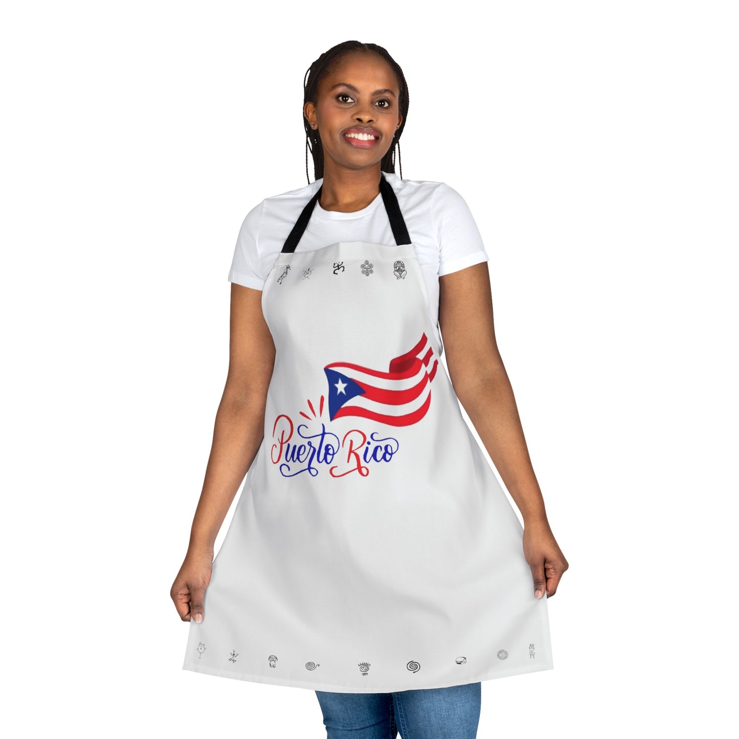 Taino Symbol Apron, 5-Color Straps (AOP)