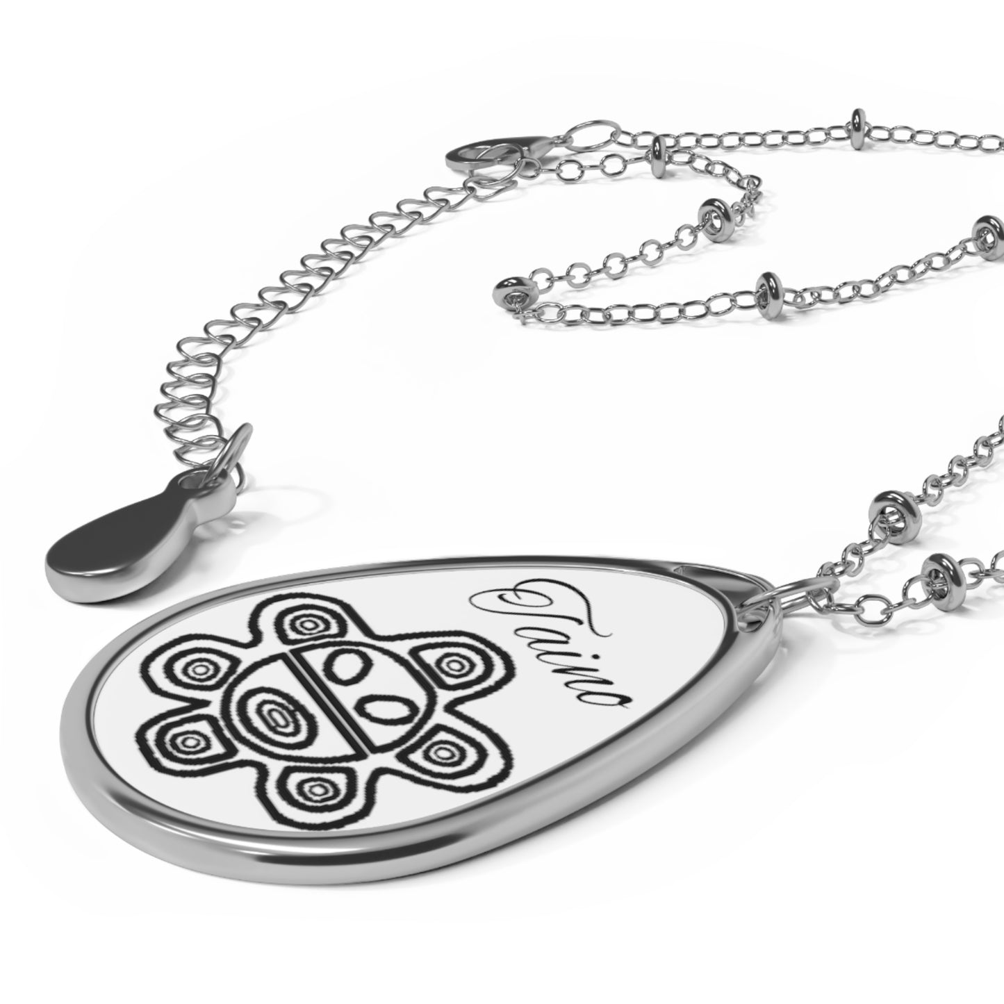 Taino Sun Symbol, Oval Necklace