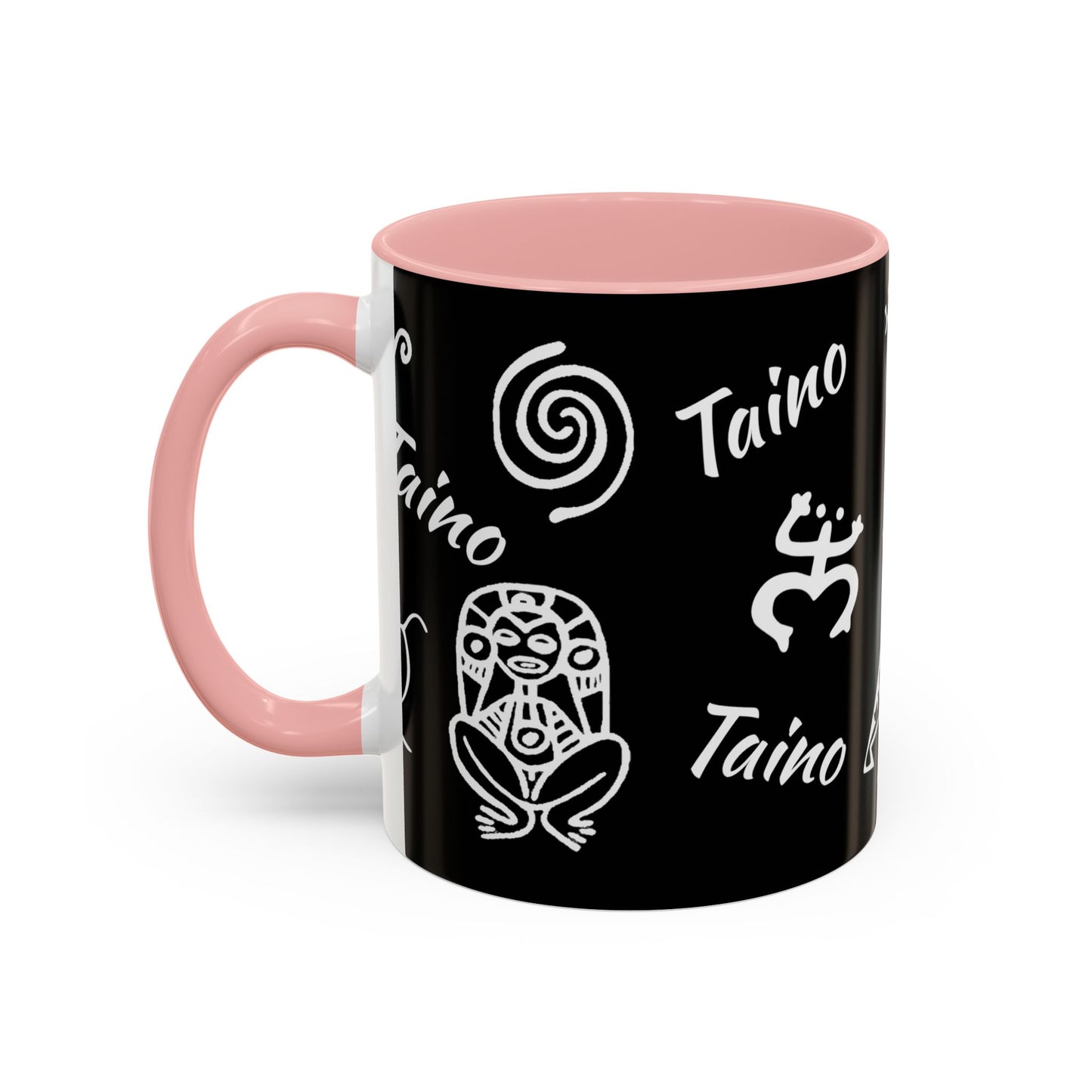 Taino symbols - coqui, turtle, sun, water mood and earth goddess etc.., Colorful Accent Mugs, 11oz