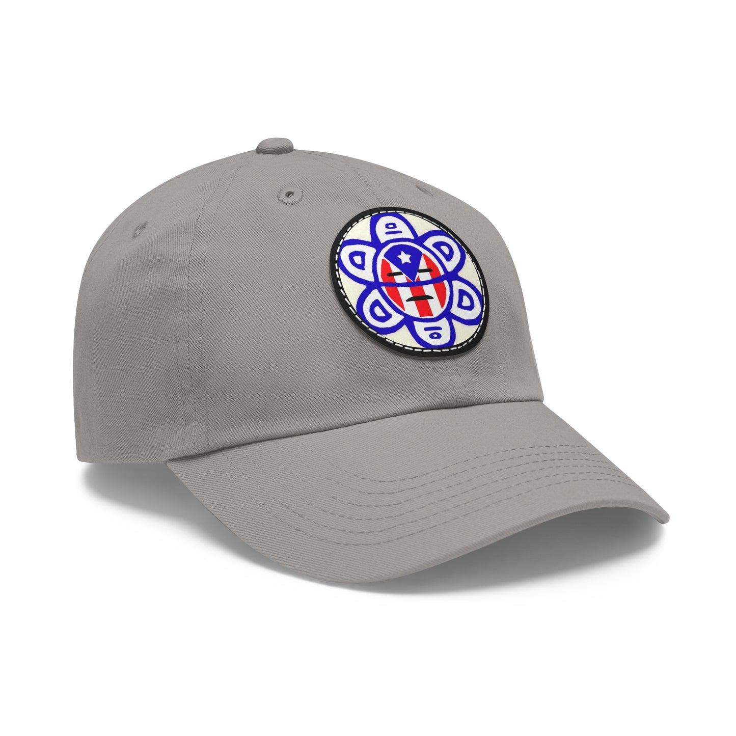 Flag - Taino sun, Hat with Leather Patch (Round)