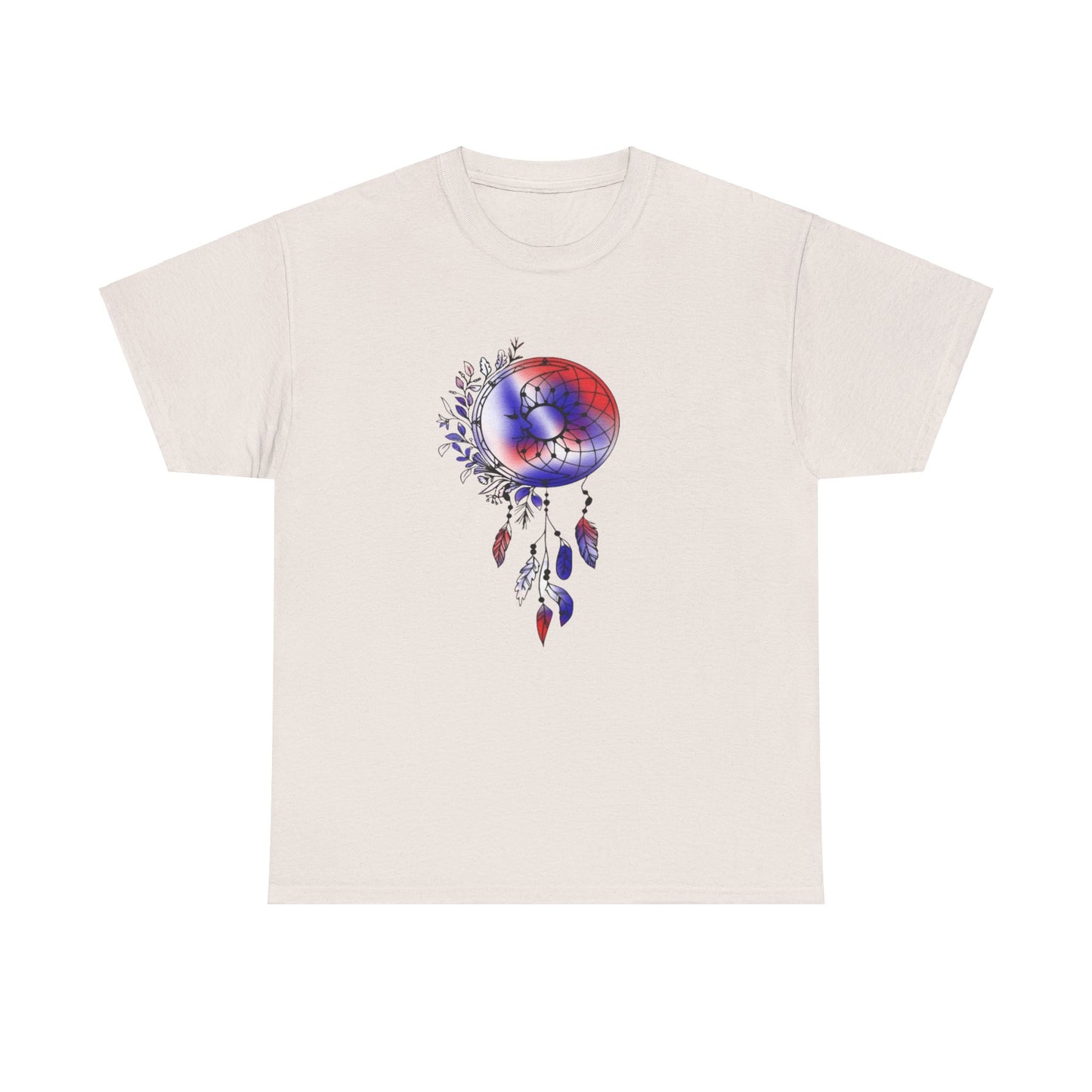 Dream Catcher Red, White and Blue, Unisex Heavy Cotton Tee