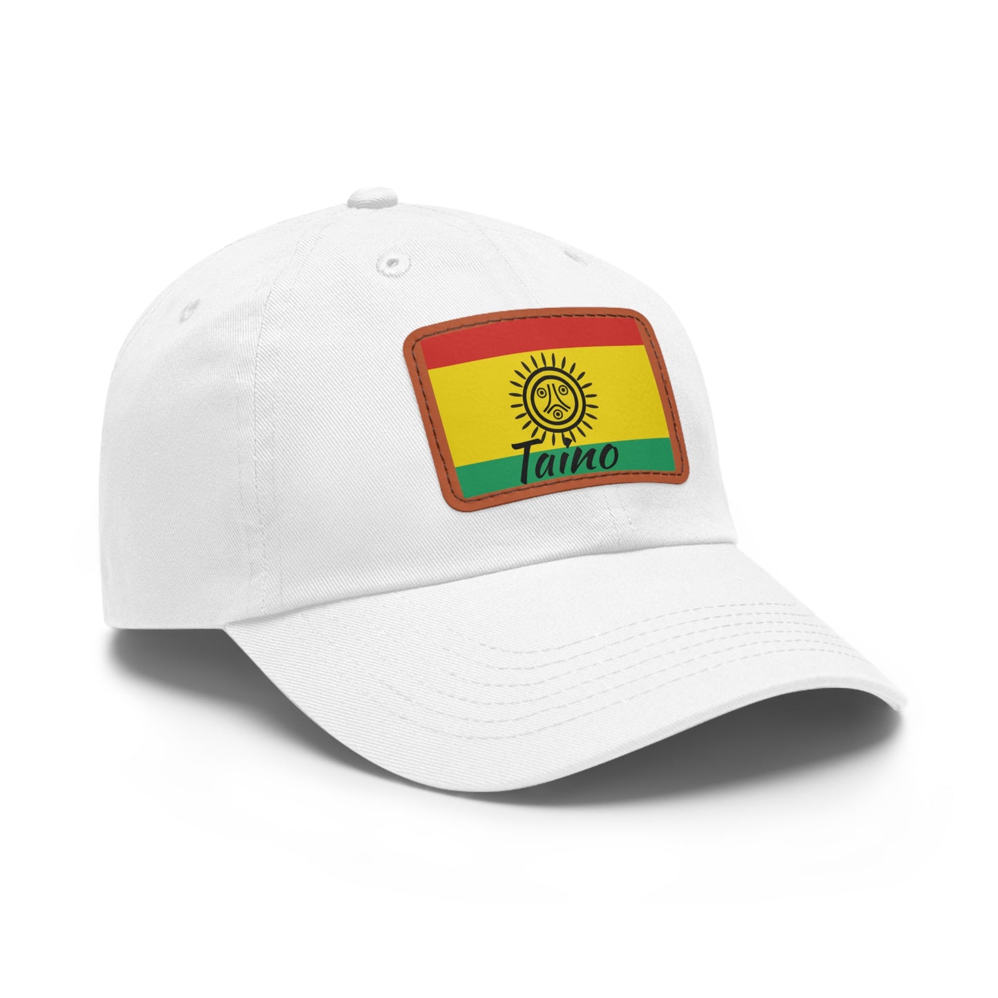 Taino Flag, Hat with Leather Patch (Rectangle)