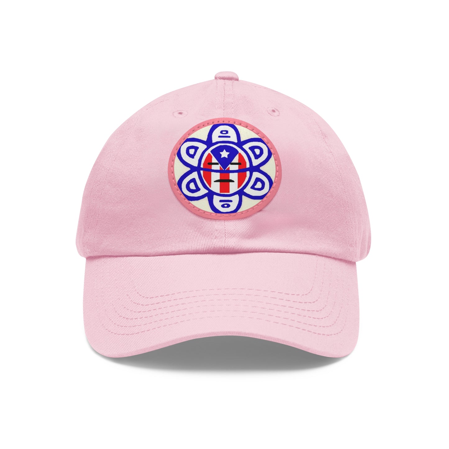 Flag - Taino sun, Hat with Leather Patch (Round)