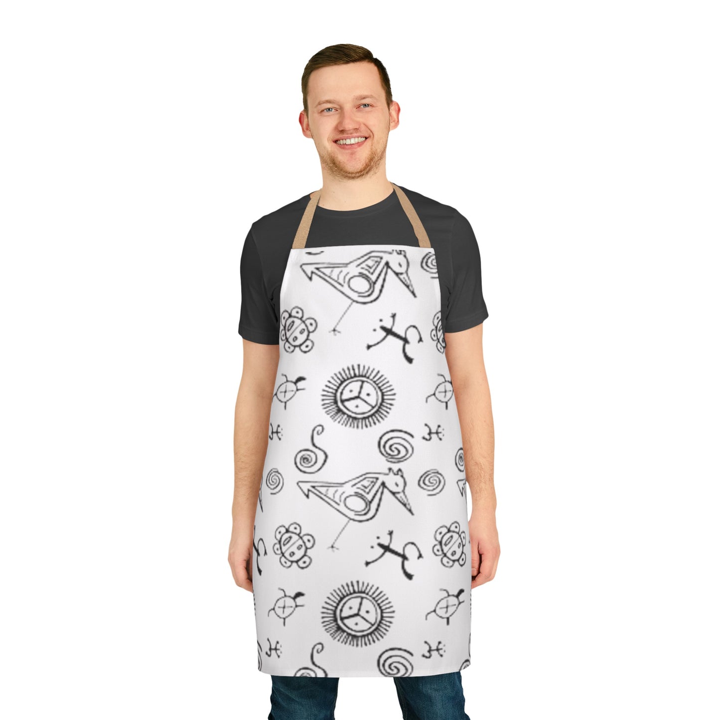 Taino Symbol Apron, 5-Color Straps (AOP)