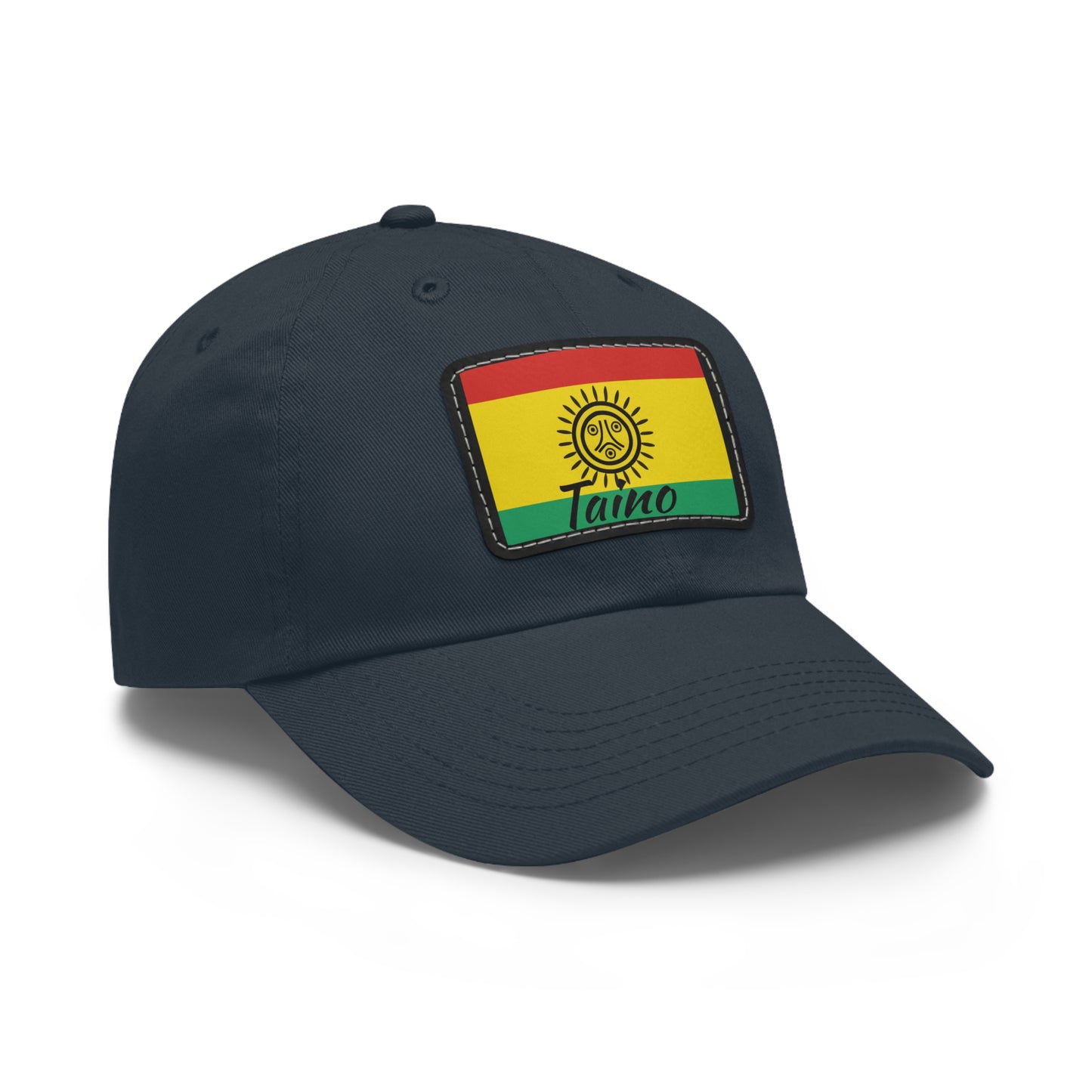 Taino Flag, Hat with Leather Patch (Rectangle)