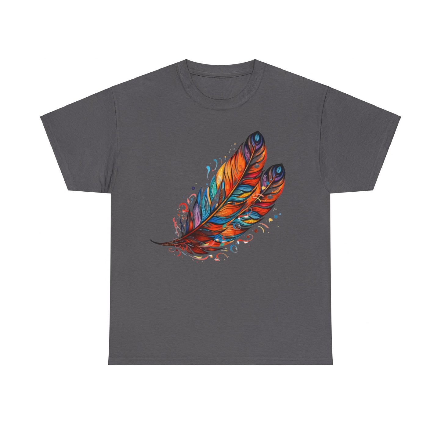 Colored feathers, Unisex Heavy Cotton Tee