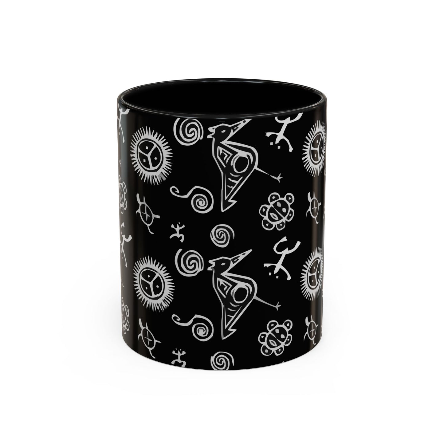 Taino Symbols, Colorful Accent Mugs, 11oz