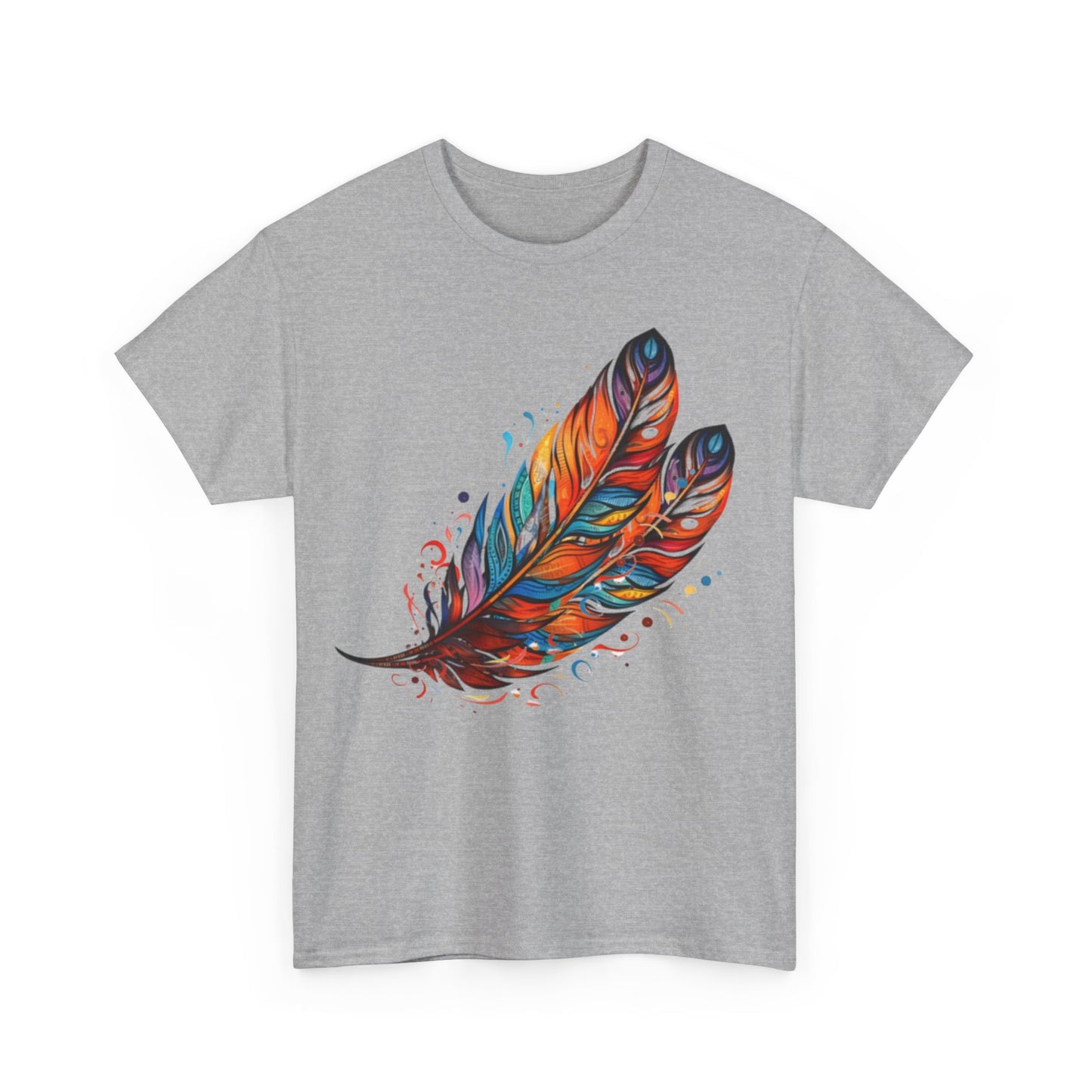 Colored feathers, Unisex Heavy Cotton Tee
