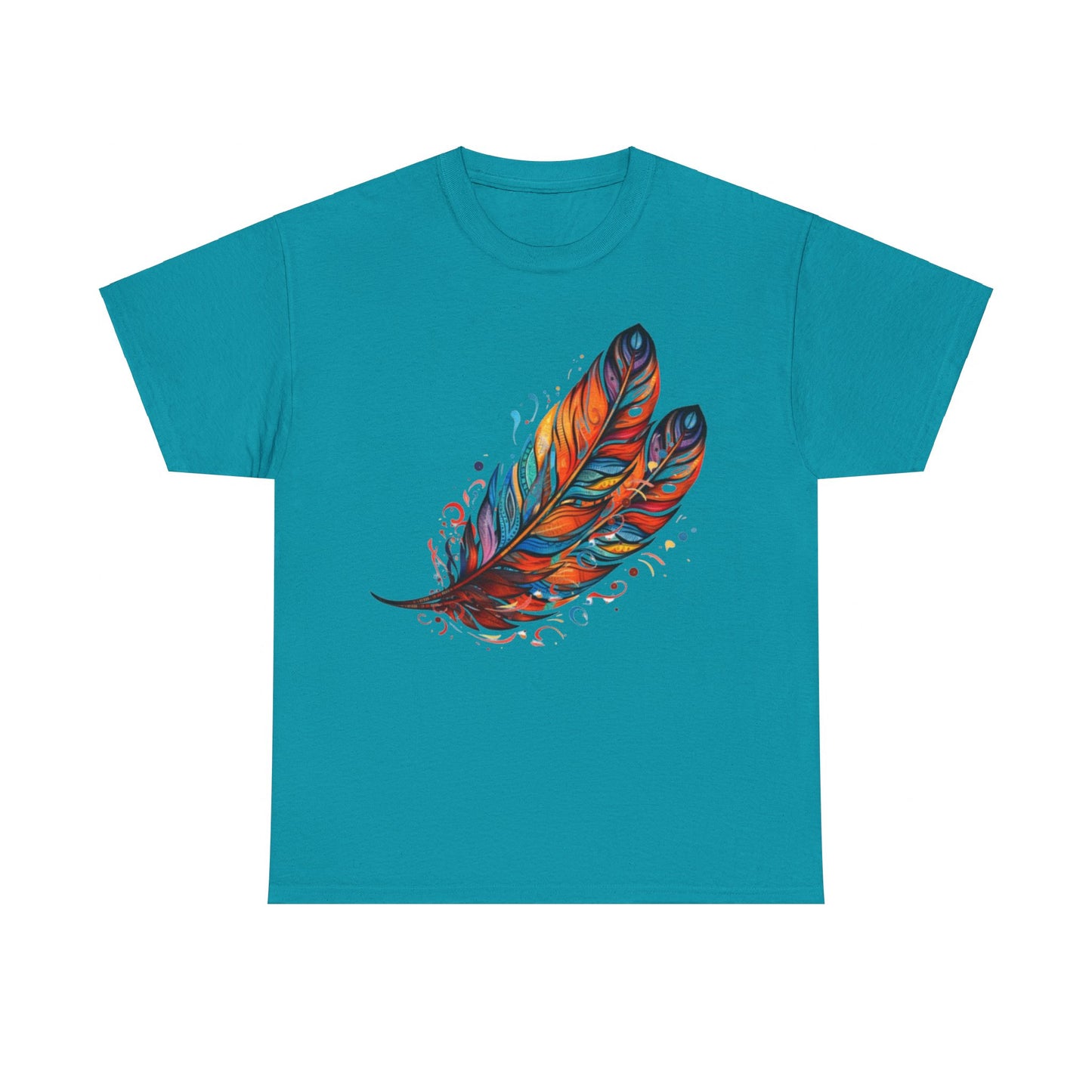 Colored feathers, Unisex Heavy Cotton Tee