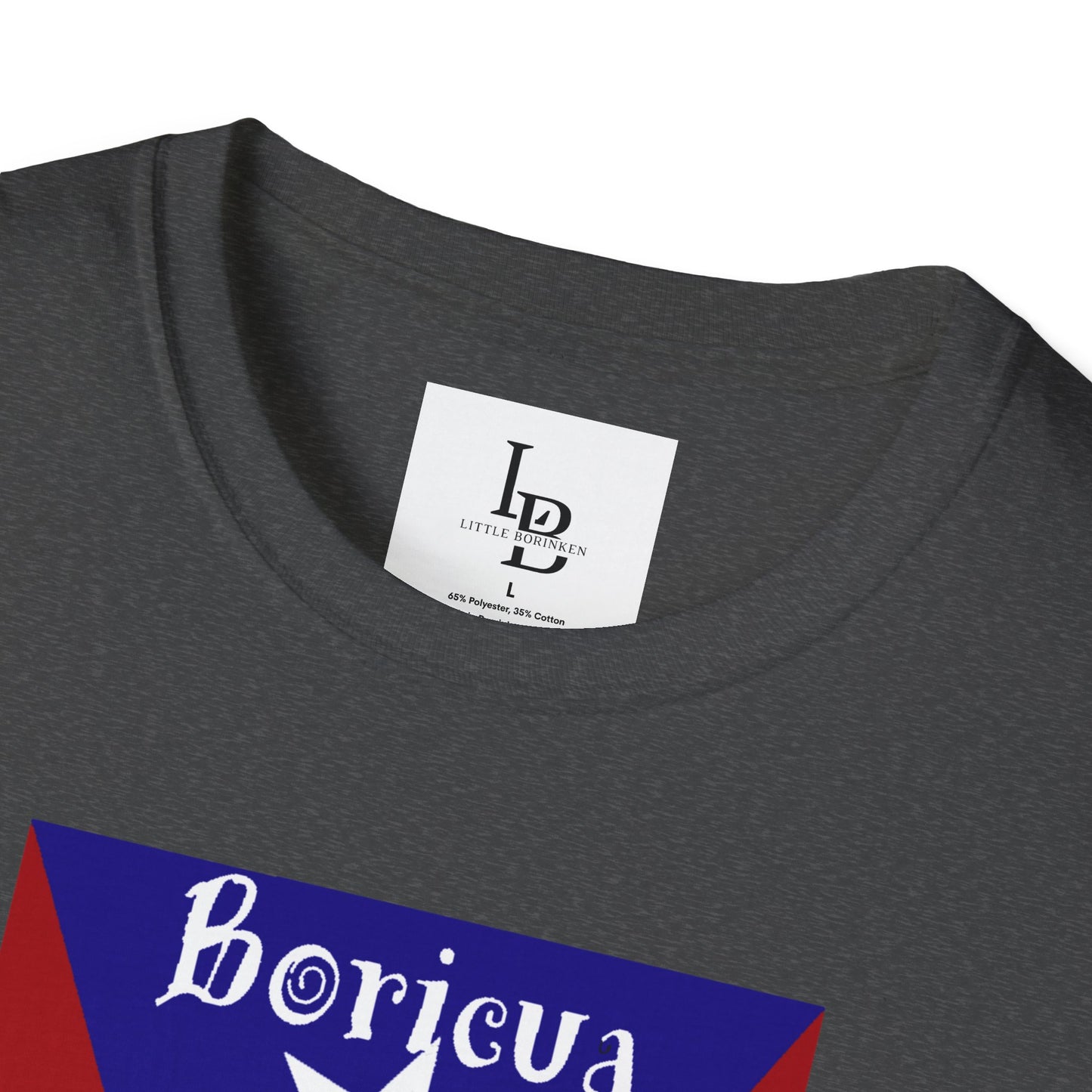 PR Flag with Agüeybaná, Unisex Softstyle T-Shirt