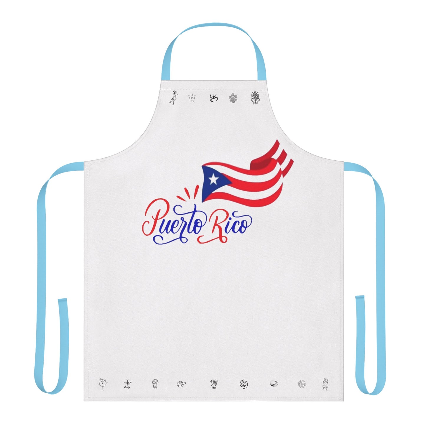 Taino Symbol Apron, 5-Color Straps (AOP)