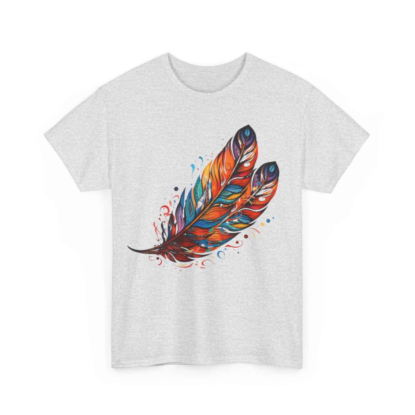 Colored feathers, Unisex Heavy Cotton Tee
