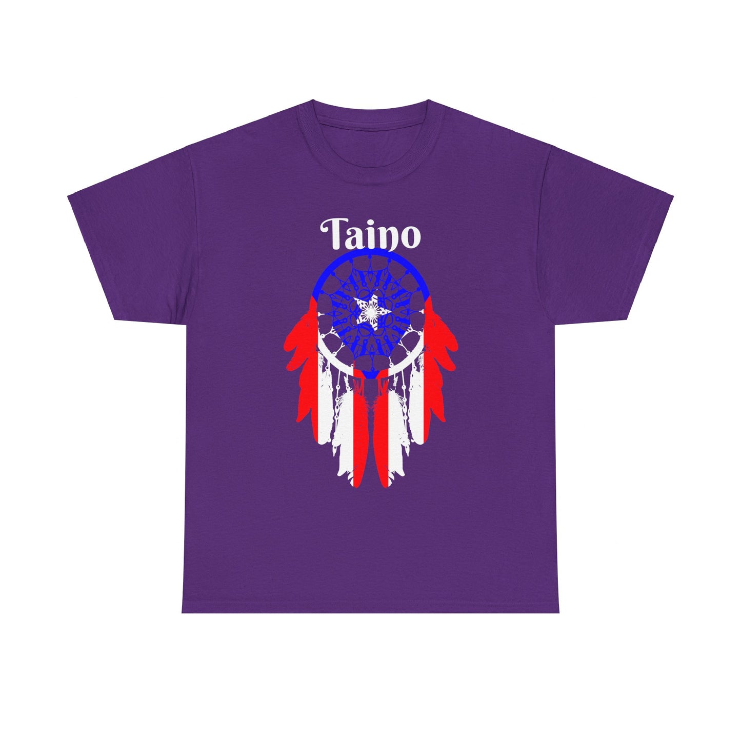 Puerto Rican Flag Dream Catcher, Unisex Heavy Cotton Tee