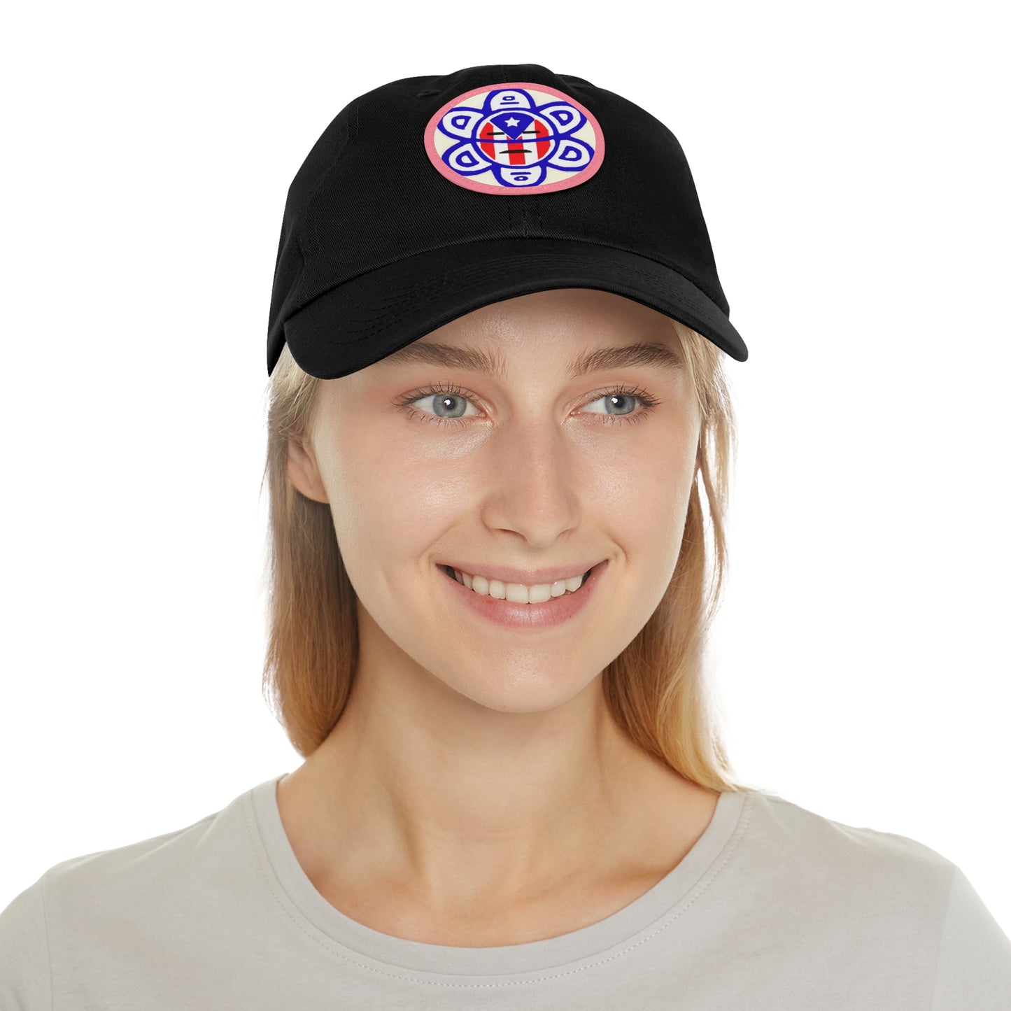 Flag - Taino sun, Hat with Leather Patch (Round)