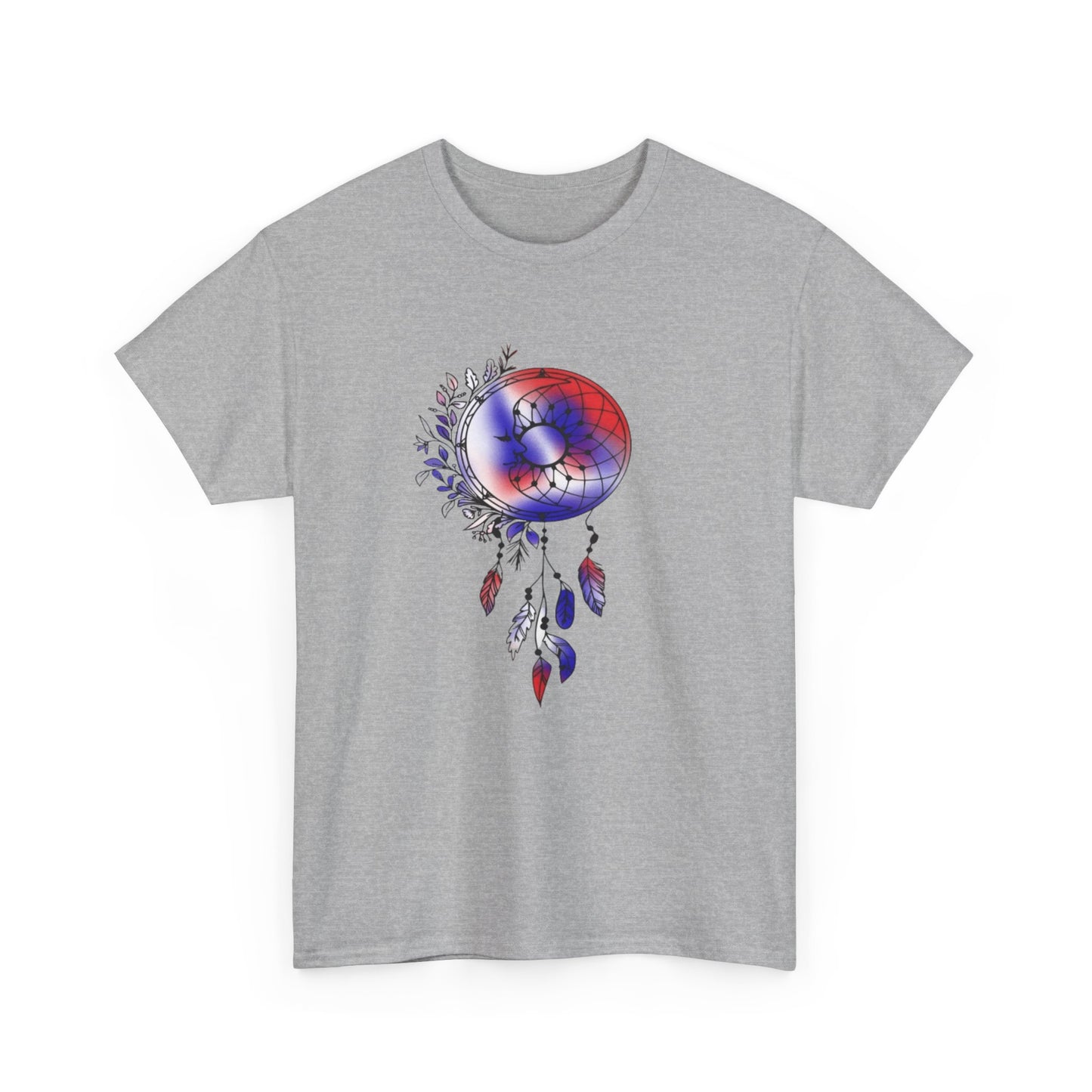 Dream Catcher Red, White and Blue, Unisex Heavy Cotton Tee