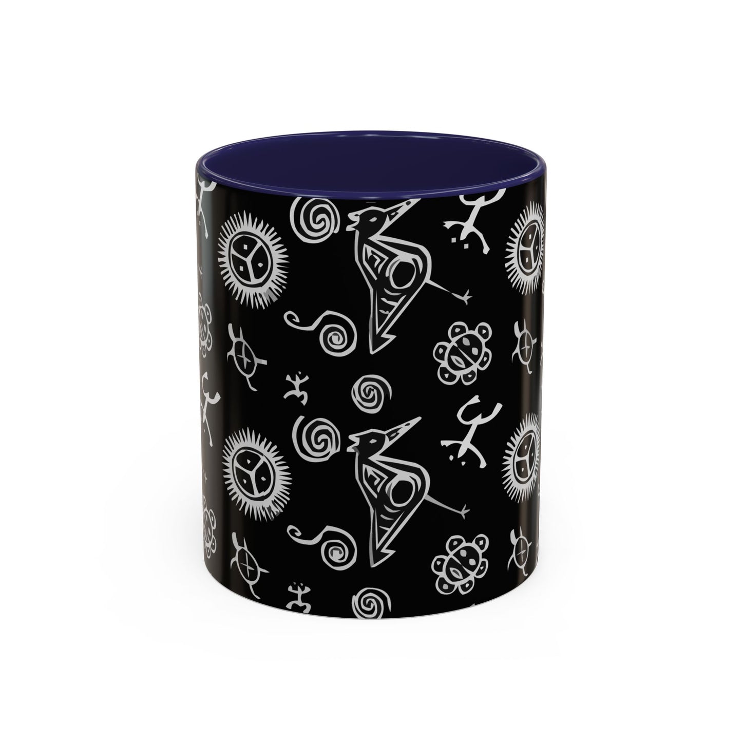 Taino Symbols, Colorful Accent Mugs, 11oz