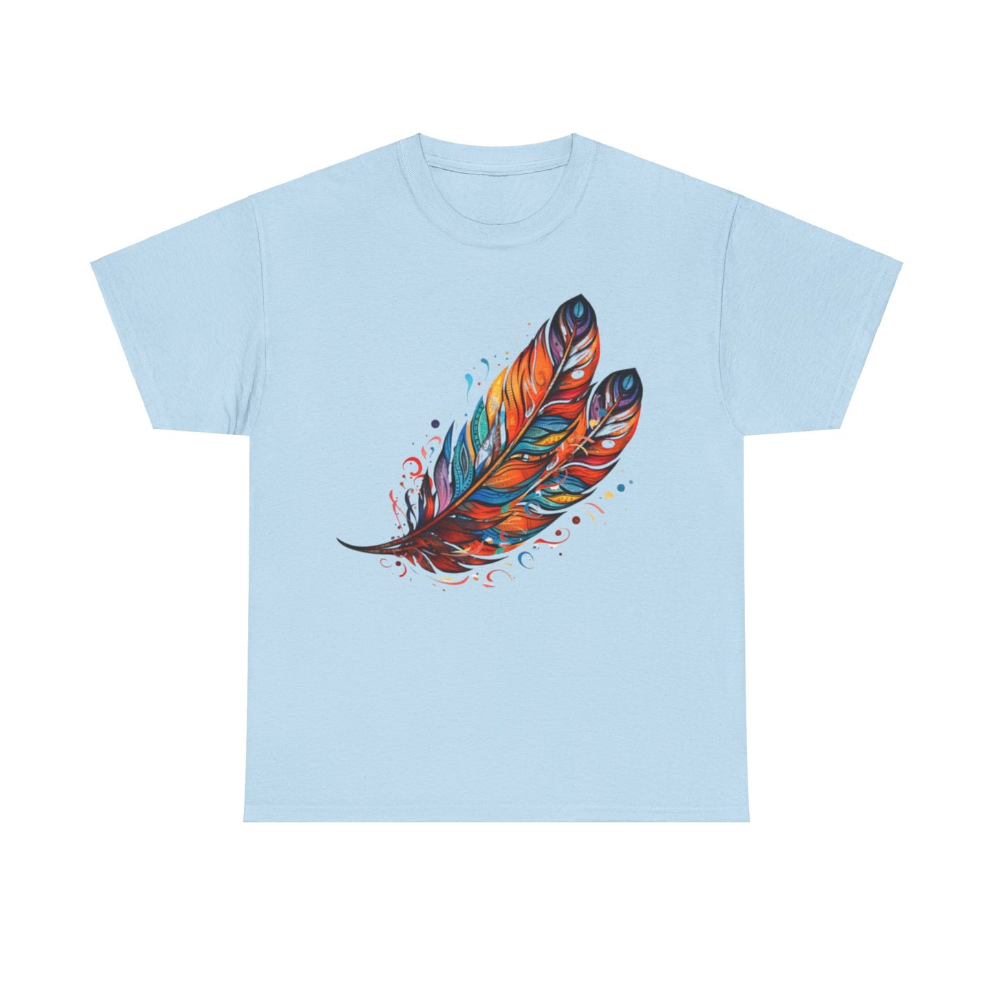 Colored feathers, Unisex Heavy Cotton Tee