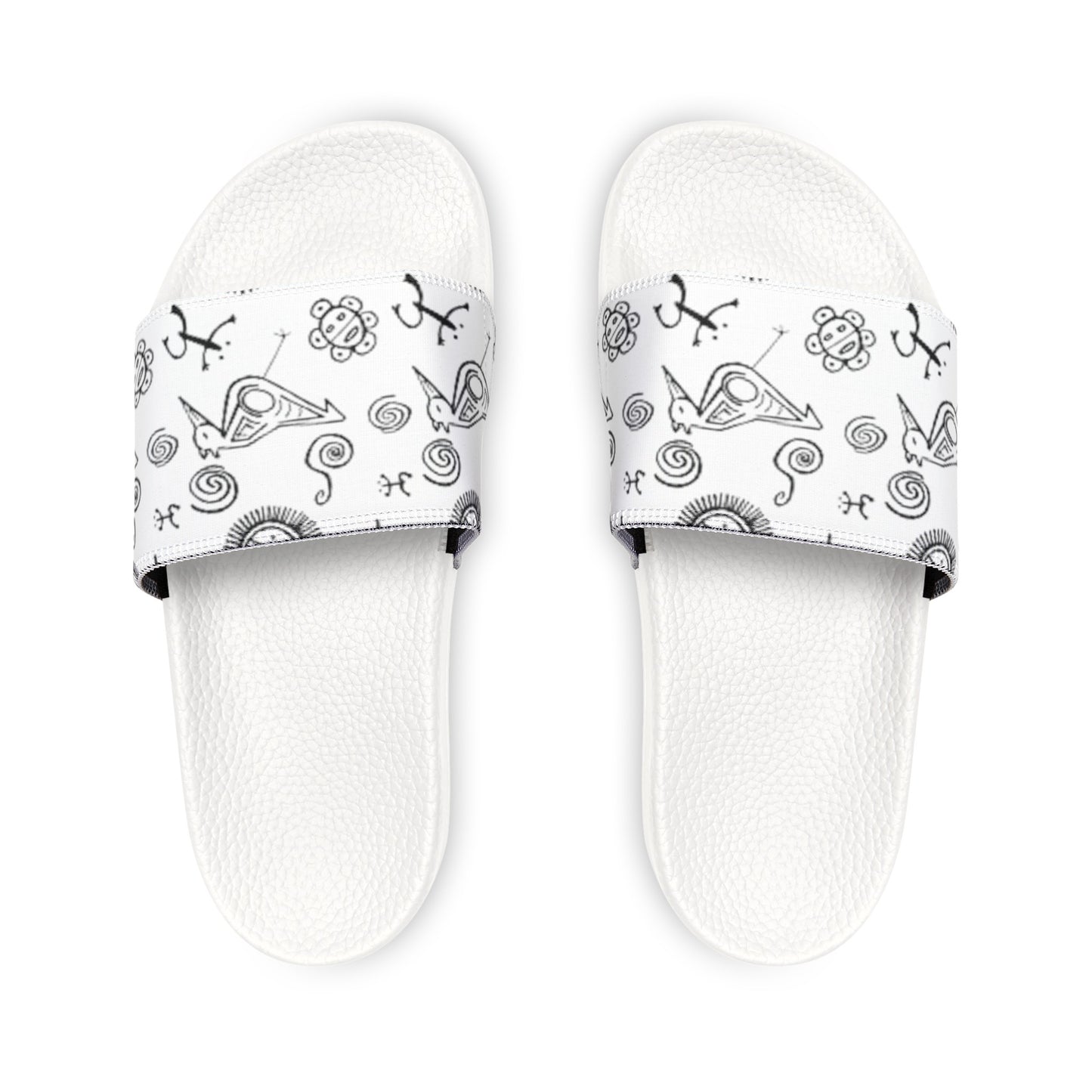 Taino Symbols 3, Women's PU Slide Sandals