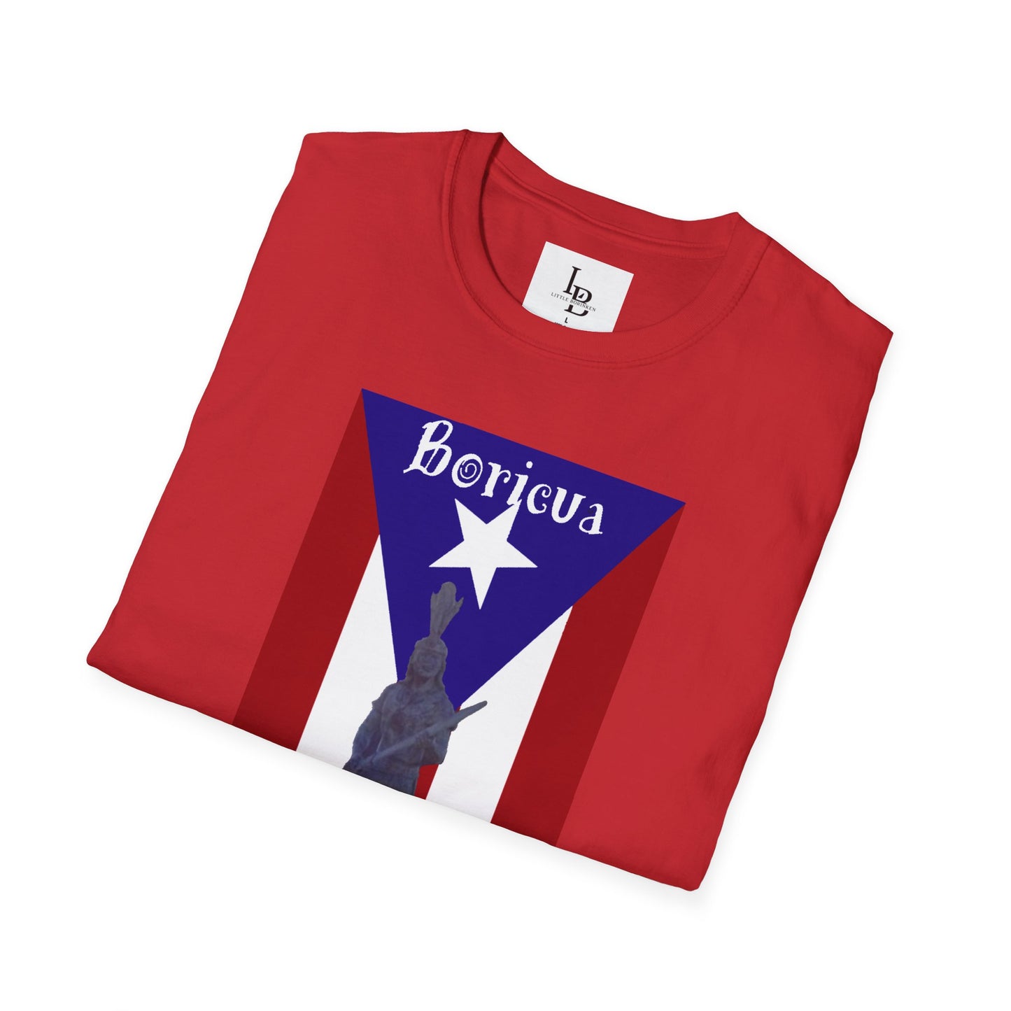 PR Flag with Agüeybaná, Unisex Softstyle T-Shirt