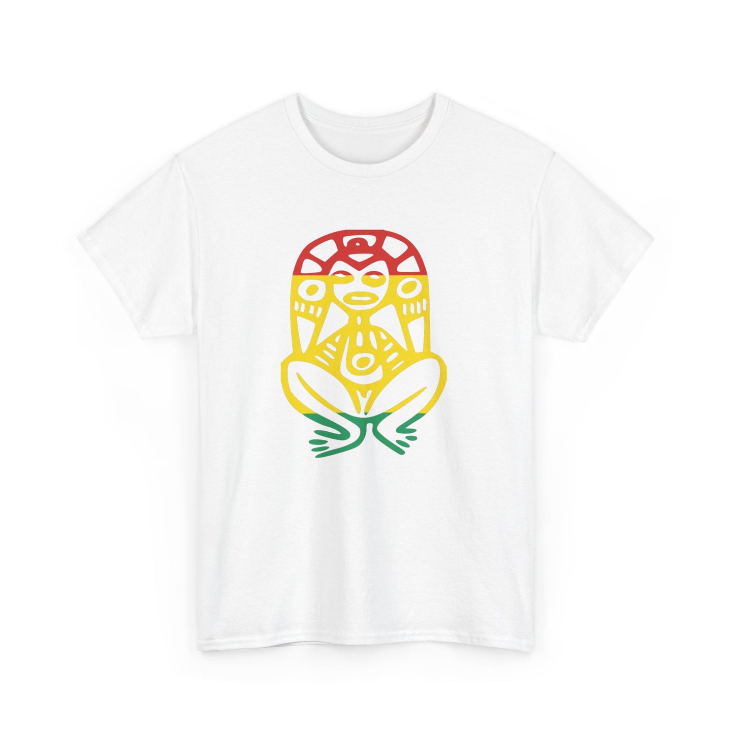 Atabey red, yellow and green, Unisex Heavy Cotton Tee