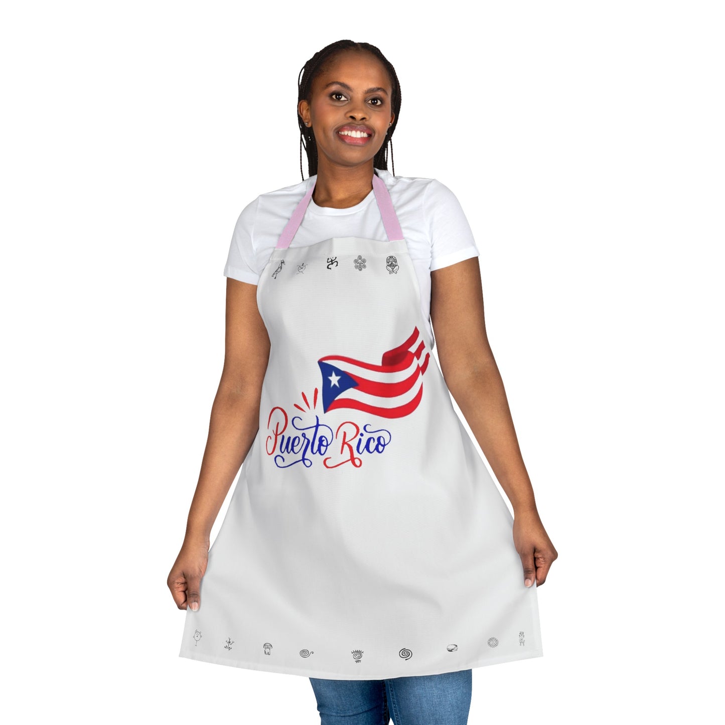 Taino Symbol Apron, 5-Color Straps (AOP)
