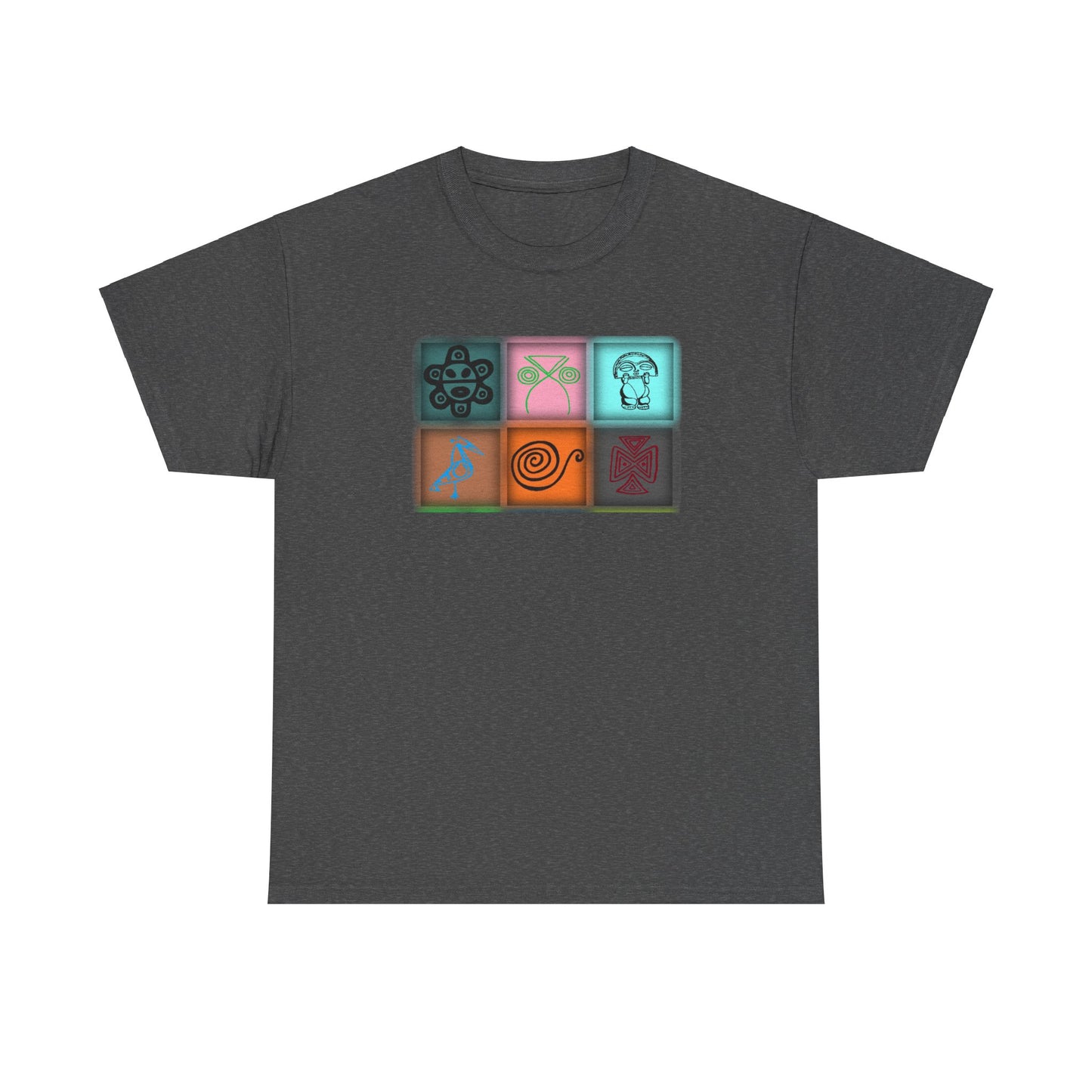 Taino Symbols 8,Unisex Heavy Cotton Tee