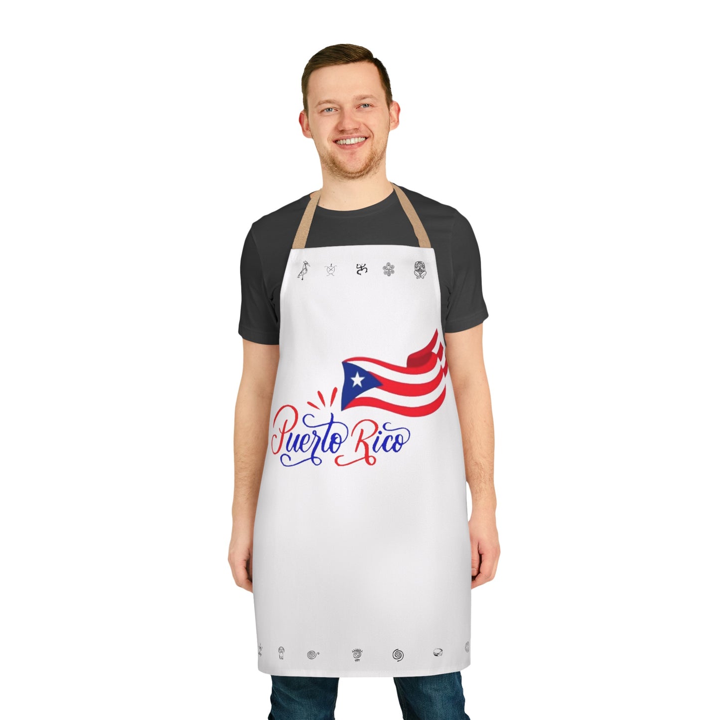 Taino Symbol Apron, 5-Color Straps (AOP)