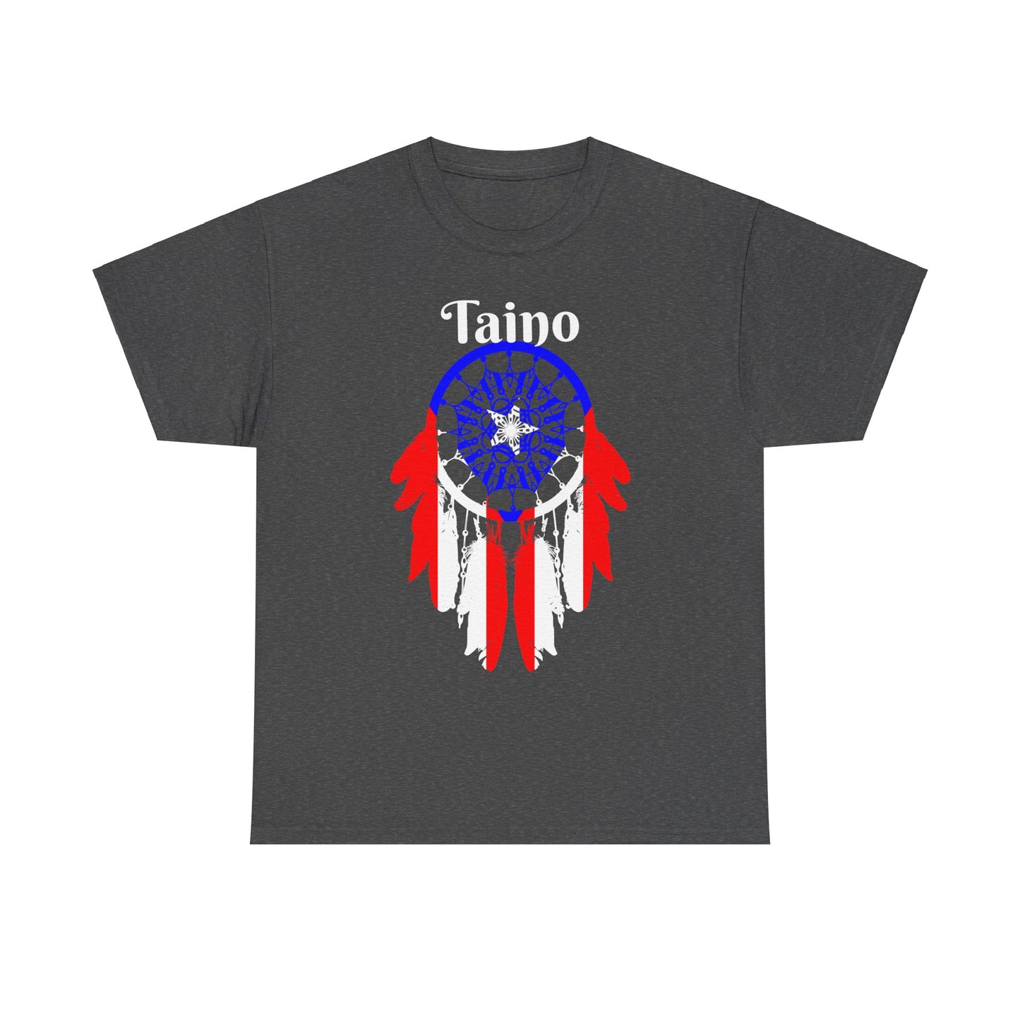 Puerto Rican Flag Dream Catcher, Unisex Heavy Cotton Tee