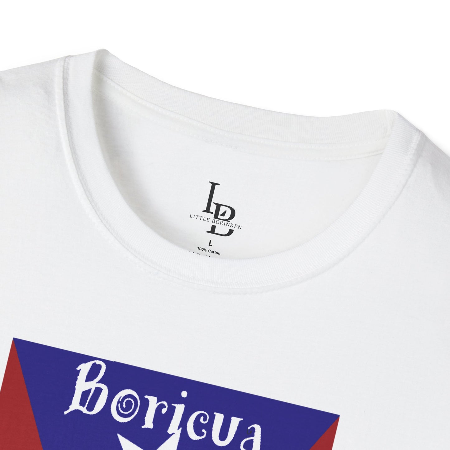 PR Flag with Agüeybaná, Unisex Softstyle T-Shirt