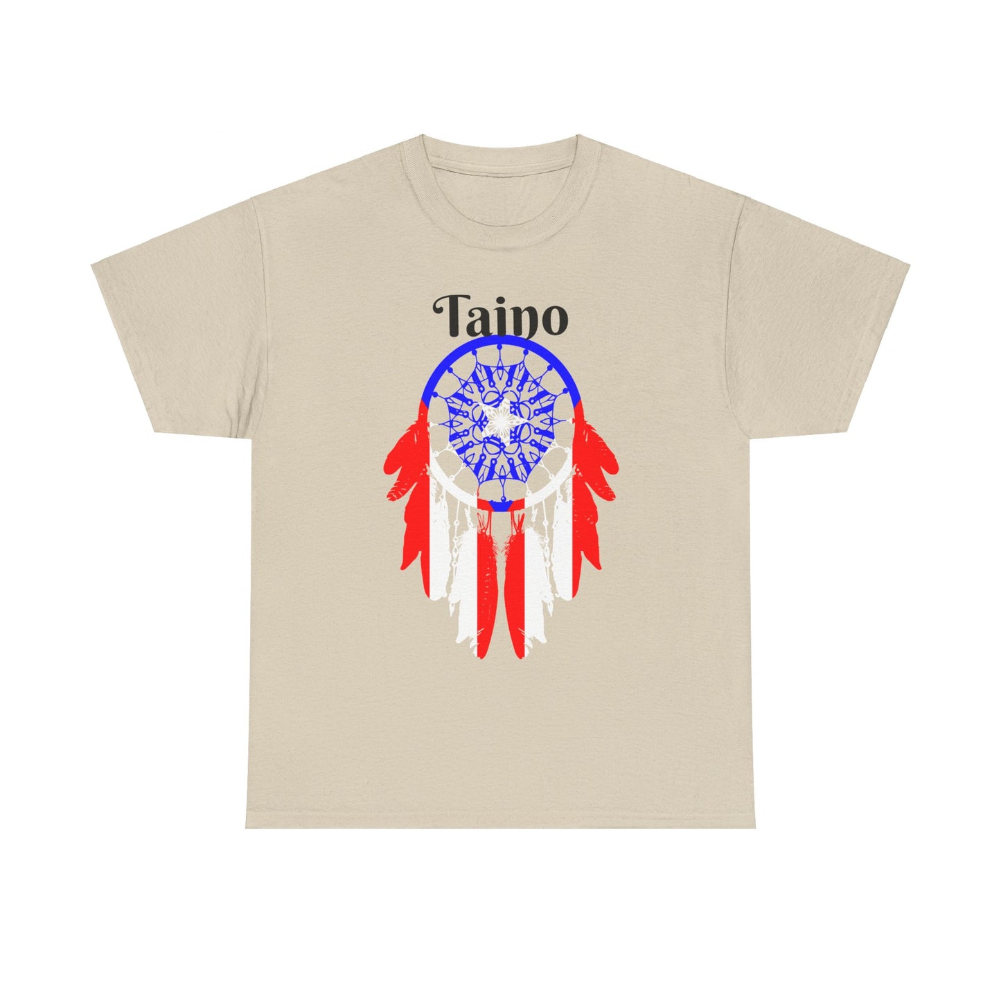 Puerto Rican Flag Dream Catcher, Unisex Heavy Cotton Tee