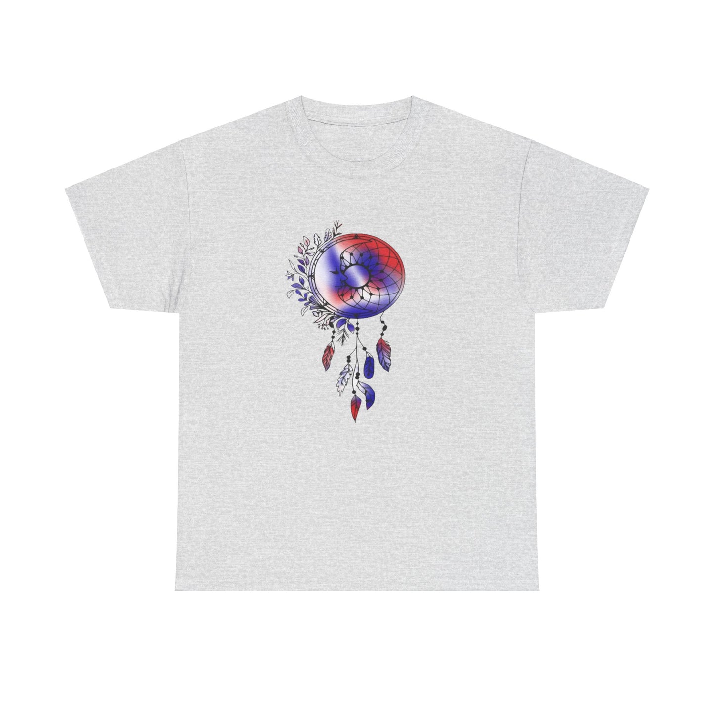 Dream Catcher Red, White and Blue, Unisex Heavy Cotton Tee