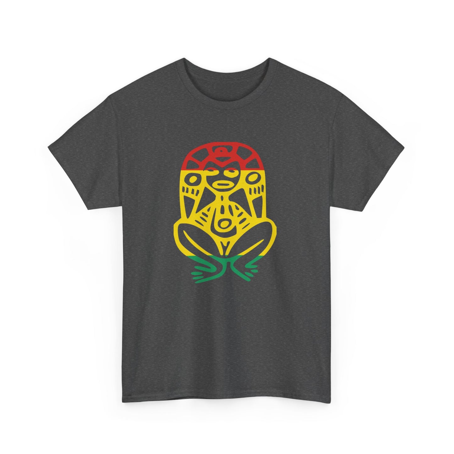 Atabey red, yellow and green, Unisex Heavy Cotton Tee