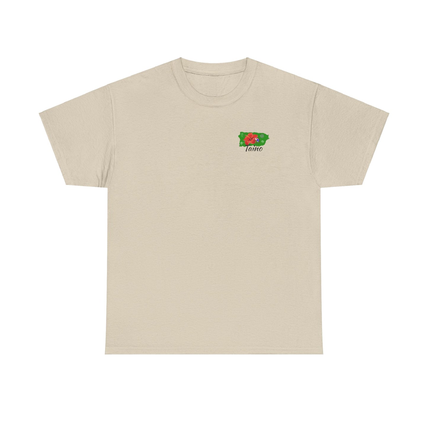 P.R. map Taino Symbols, and coqui, Unisex Heavy Cotton Tee