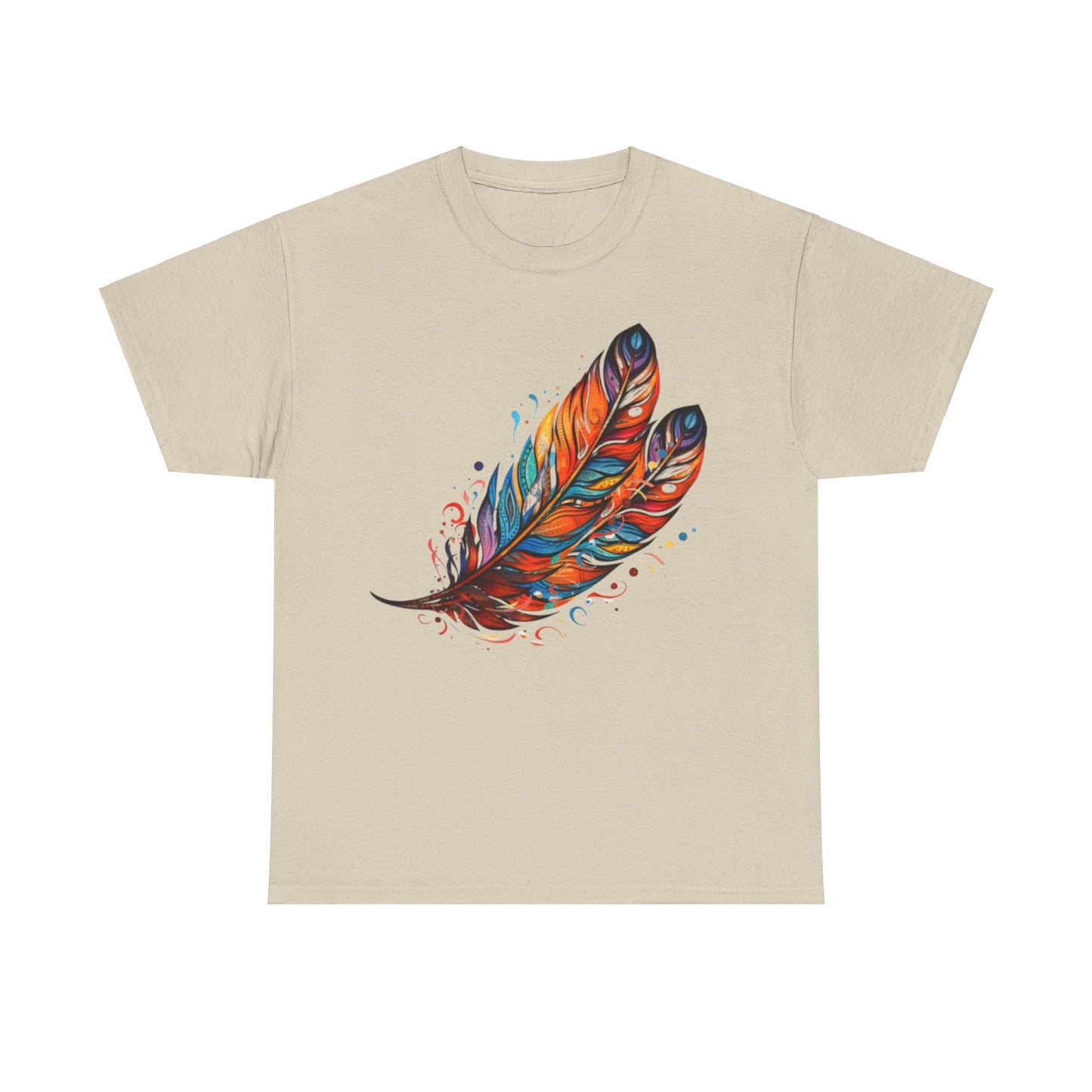 Colored feathers, Unisex Heavy Cotton Tee