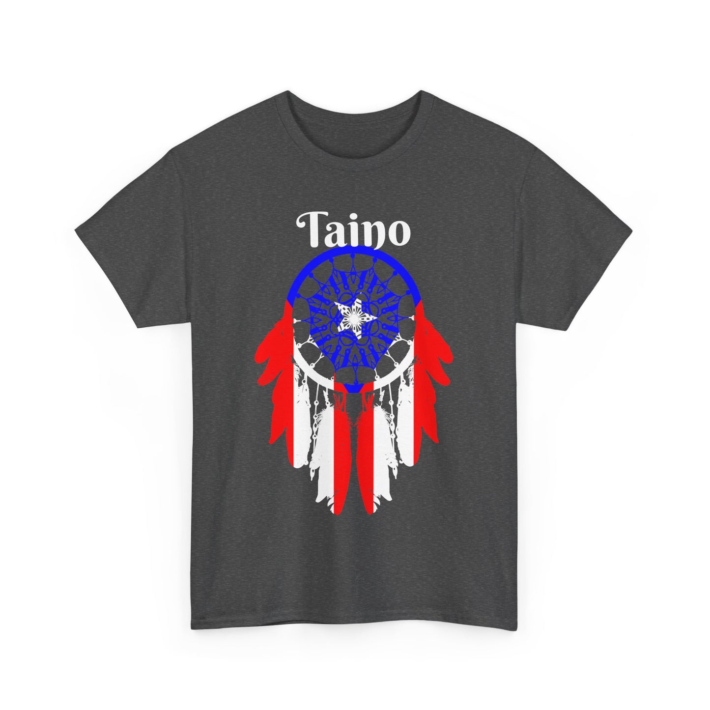 Puerto Rican Flag Dream Catcher, Unisex Heavy Cotton Tee