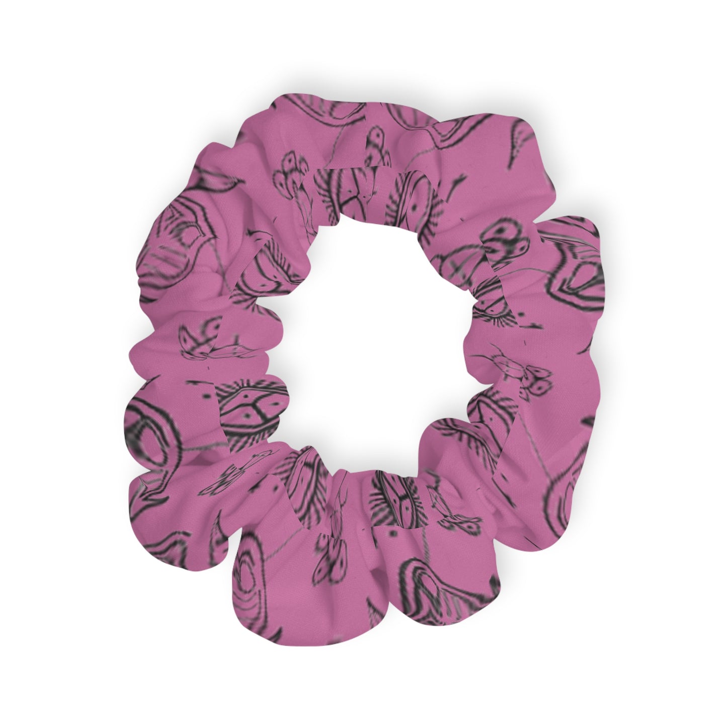 Taino Symbols 2 Light Pink Bg, Scrunchie