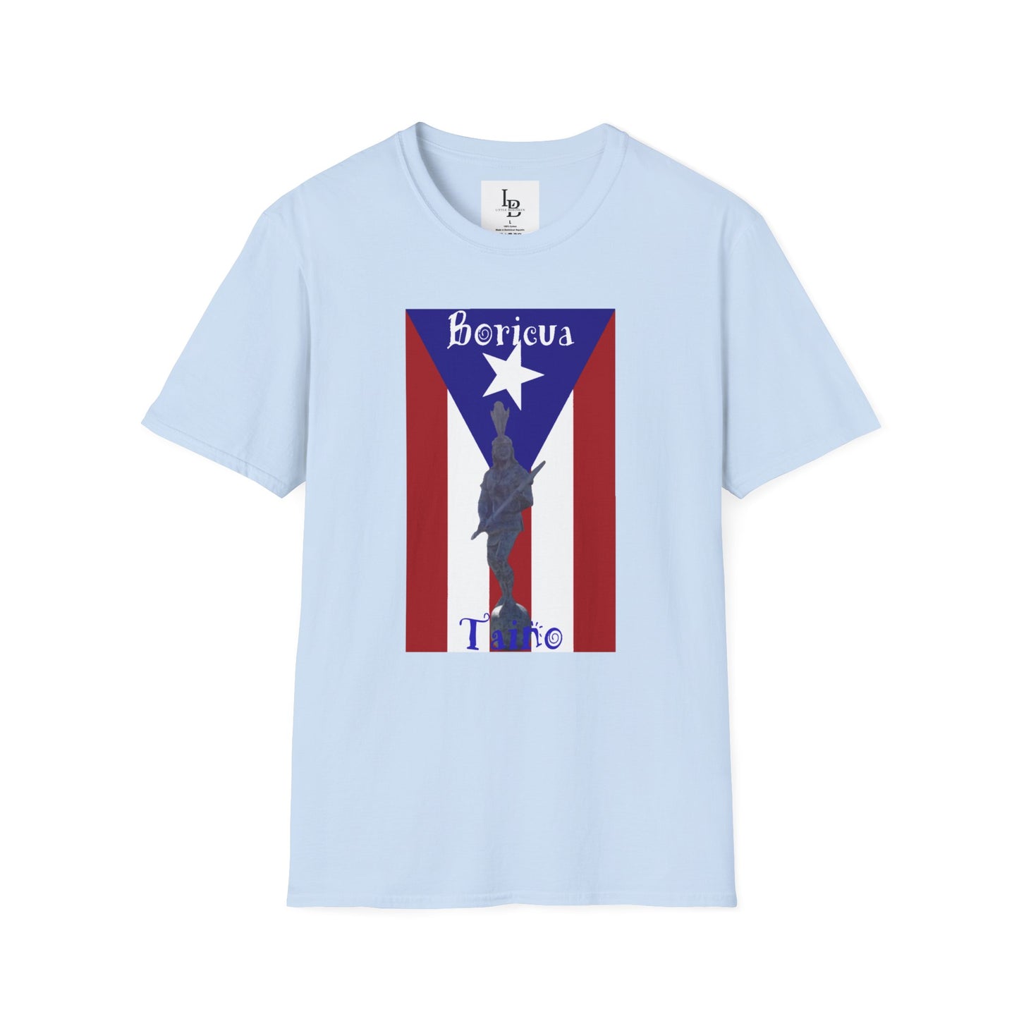 PR Flag with Agüeybaná, Unisex Softstyle T-Shirt