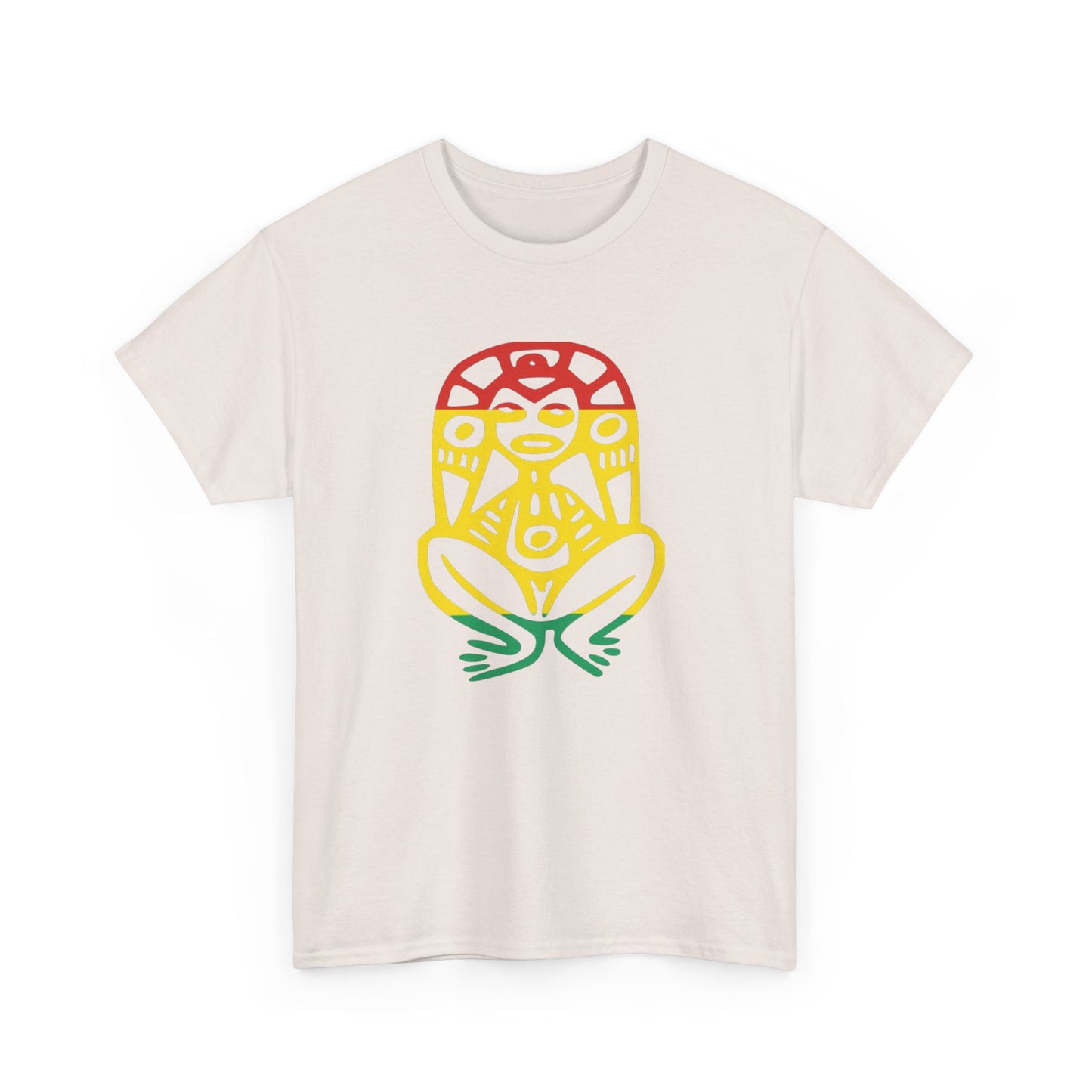 Atabey red, yellow and green, Unisex Heavy Cotton Tee