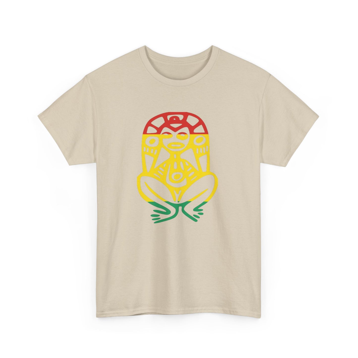 Atabey red, yellow and green, Unisex Heavy Cotton Tee