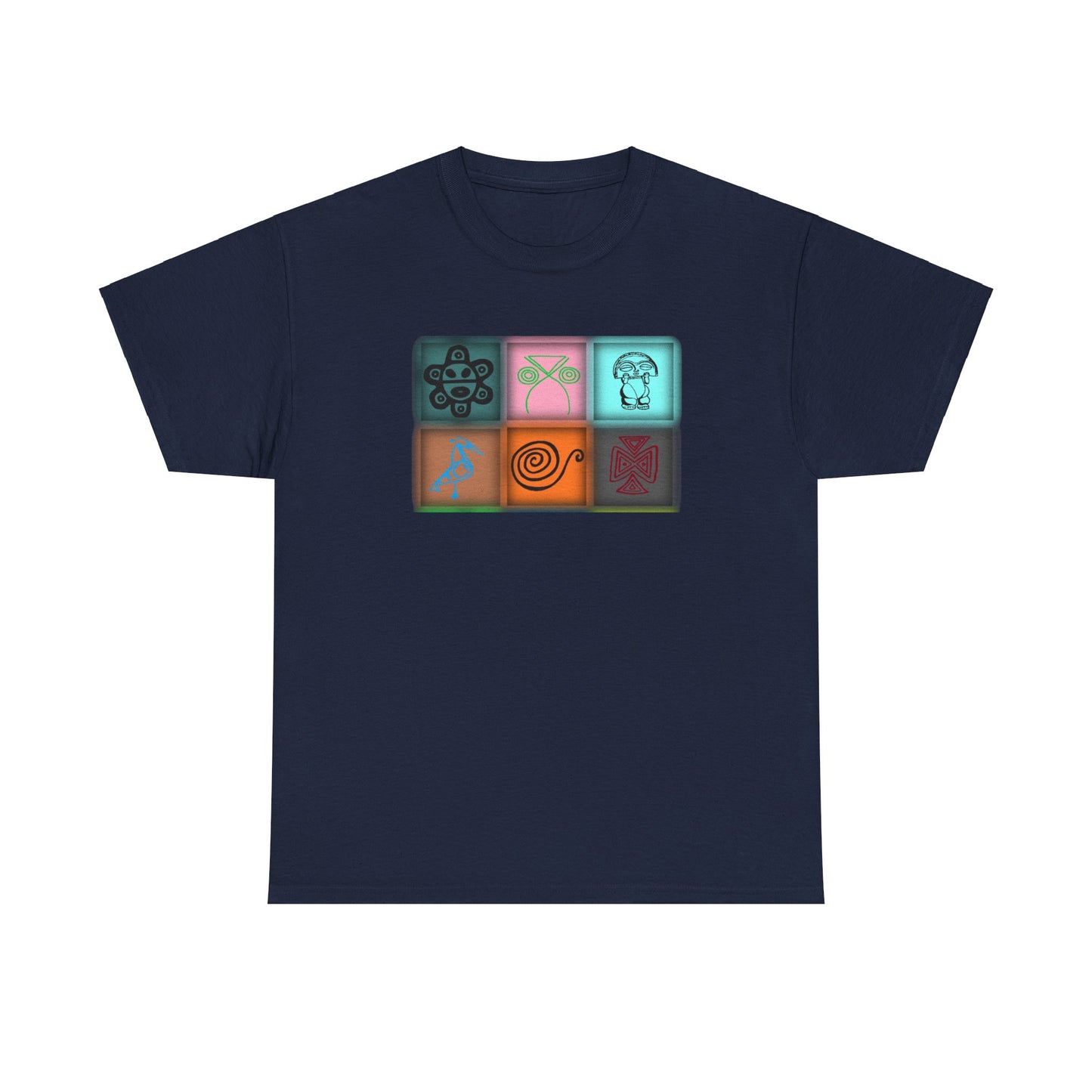 Taino Symbols 8,Unisex Heavy Cotton Tee
