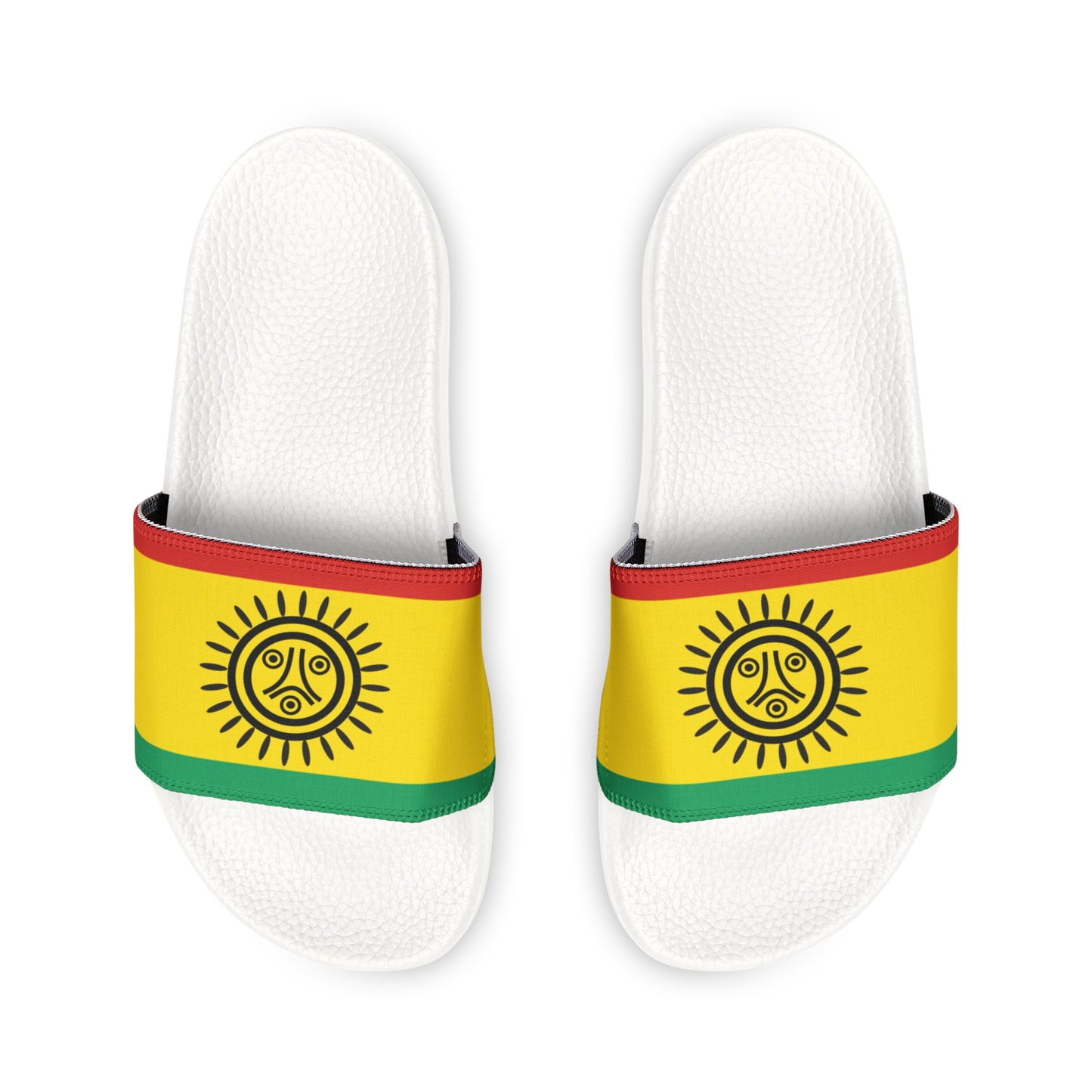 Taino Flag, Men's PU Slide Sandals