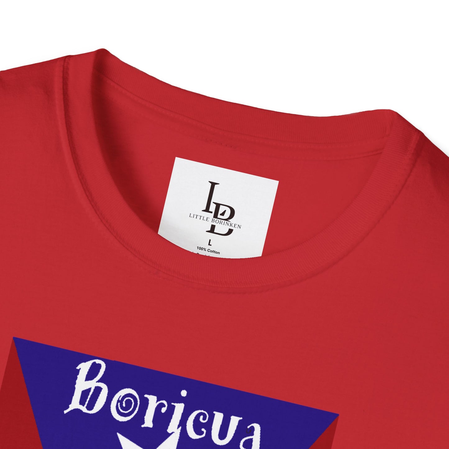 PR Flag with Agüeybaná, Unisex Softstyle T-Shirt
