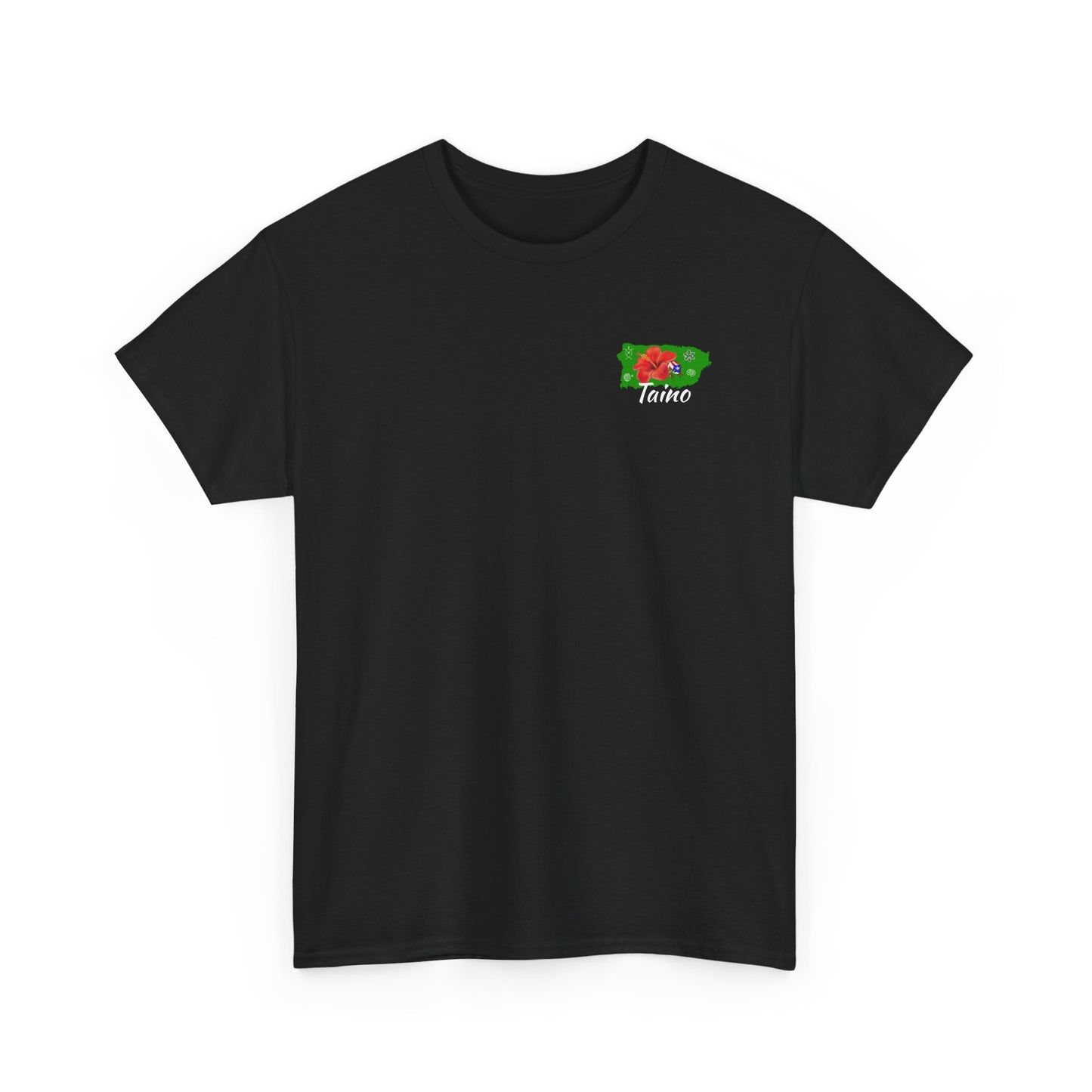 P.R. map Taino Symbols, and coqui, Unisex Heavy Cotton Tee