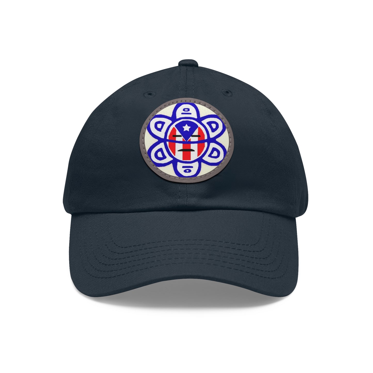 Flag - Taino sun, Hat with Leather Patch (Round)