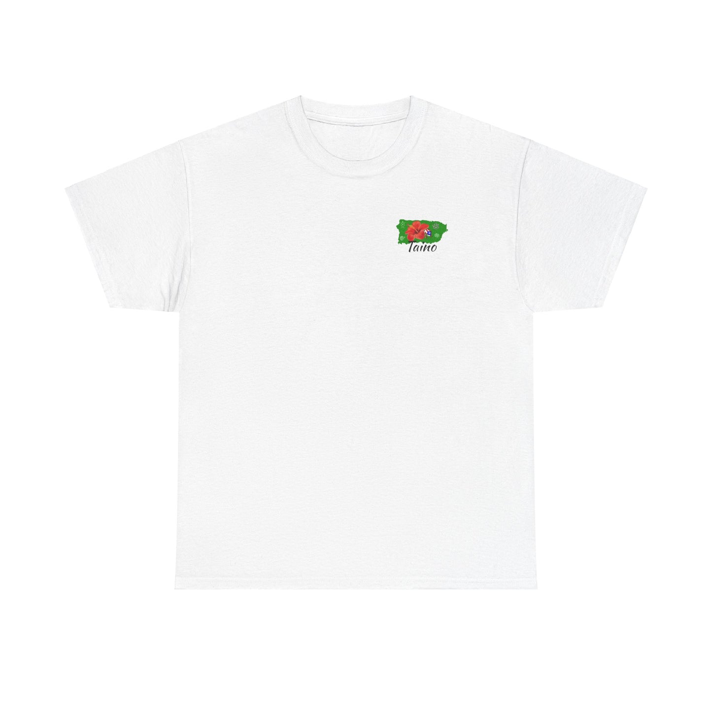P.R. map Taino Symbols, and coqui, Unisex Heavy Cotton Tee