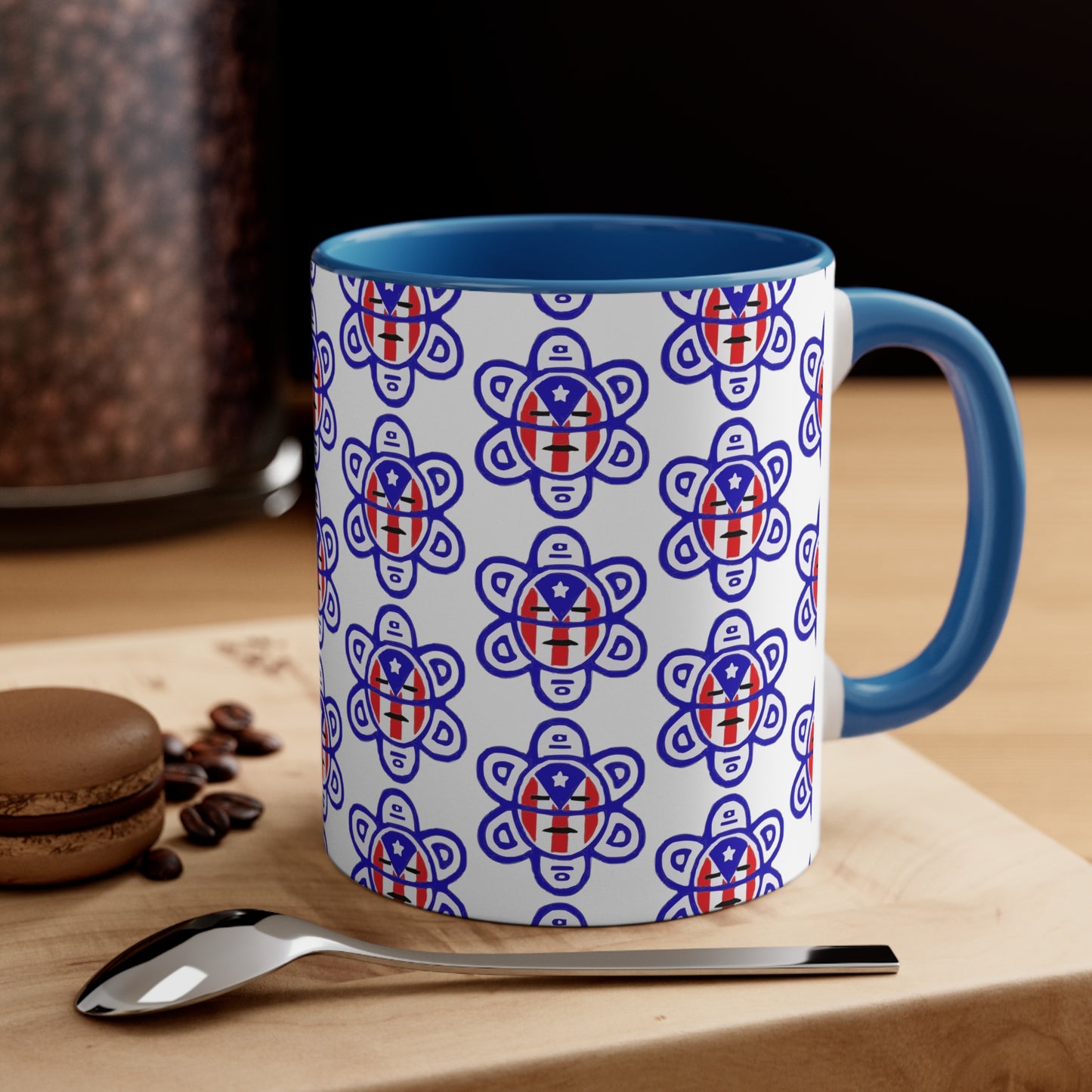 P.R. Flag Sun, Accent Coffee Mug, 11oz