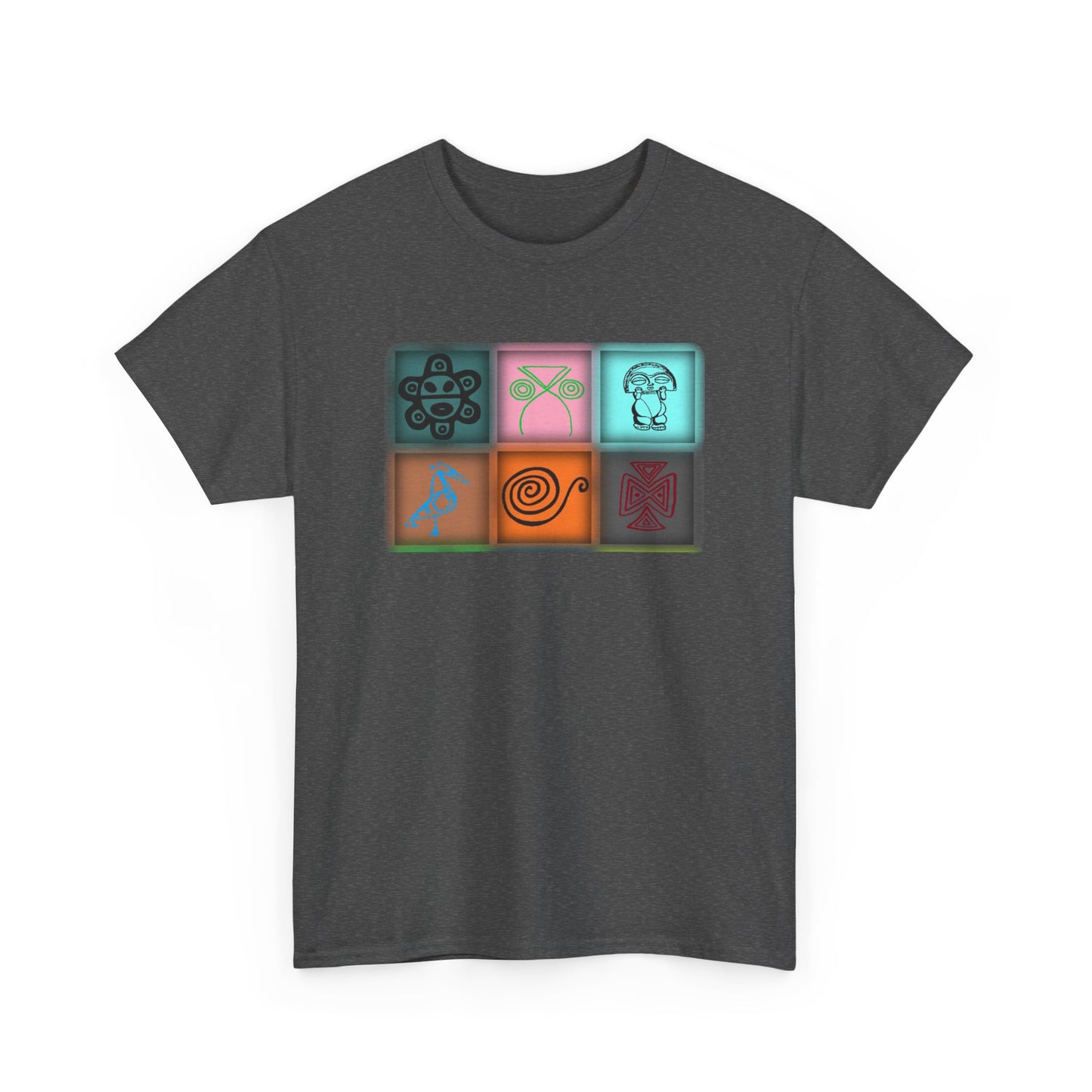 Taino Symbols 8,Unisex Heavy Cotton Tee