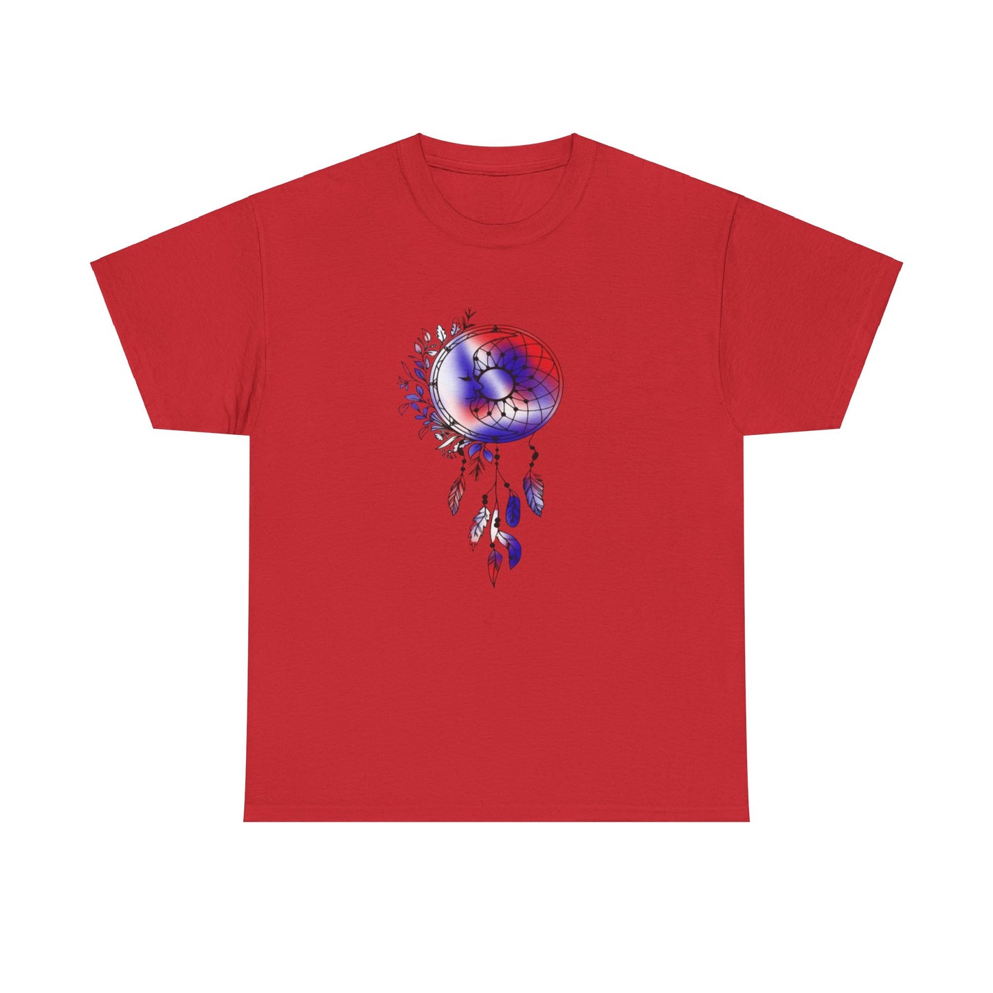 Dream Catcher Red, White and Blue, Unisex Heavy Cotton Tee