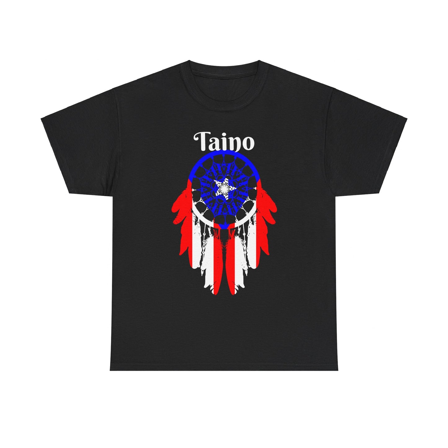 Puerto Rican Flag Dream Catcher, Unisex Heavy Cotton Tee